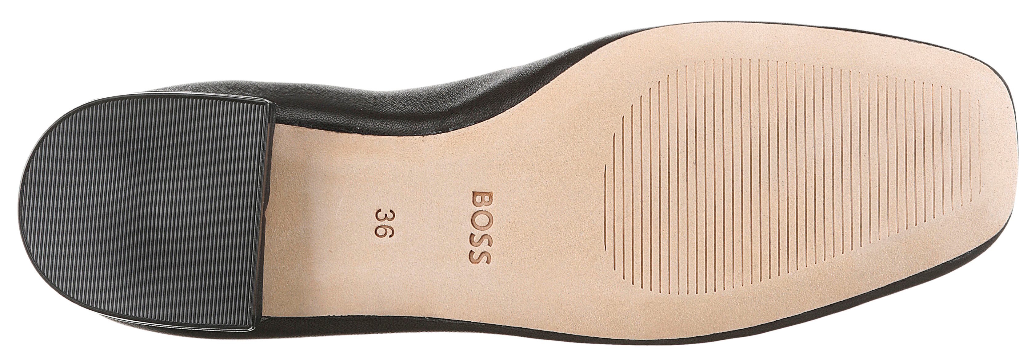 BOSS Luara Ballerina Slipper, Klassik-Pumps, Business-Schuh, Blockabsatz, in Karreeform