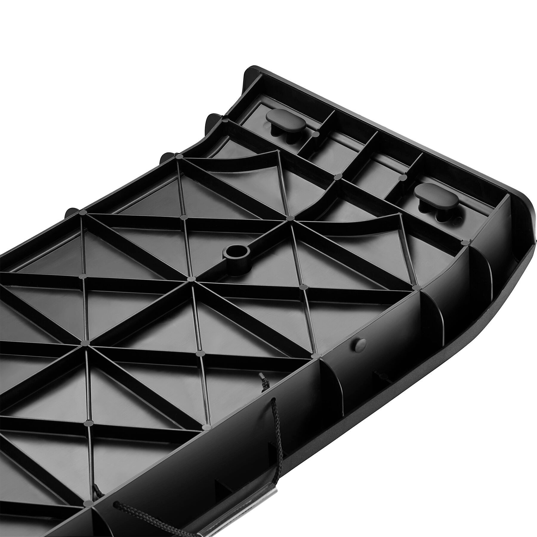 tectake Hunderampe Einstiegsrampe für Hunde, 155 x 40 x 14 cm, klappbar und rutschfest (Klapprampe Paw Step, in schwarz), Belastbarkeit 90 kg, mit kunststoffummantelten Trageschlaufen