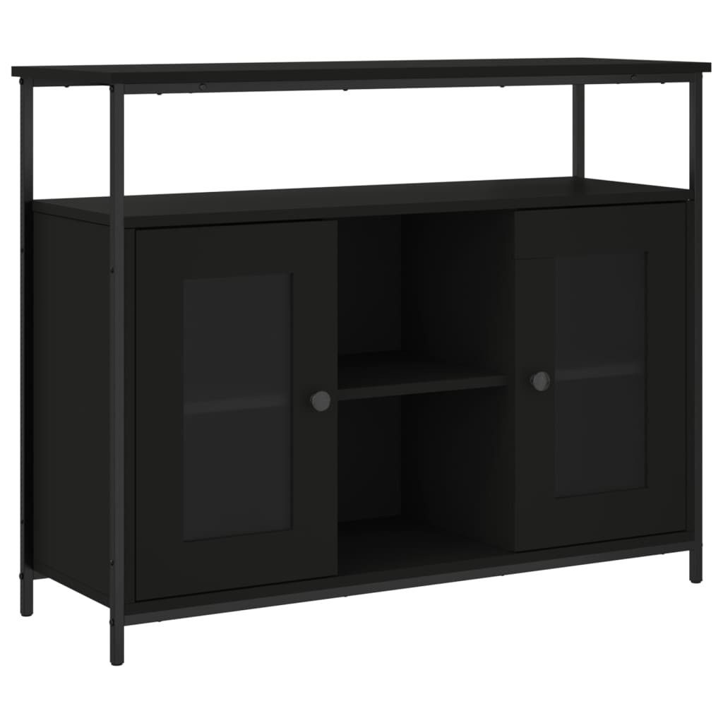 vidaXL Sideboard Sideboard Schwarz 100x35x80 cm Holzwerkstoff (1 St) günstig online kaufen