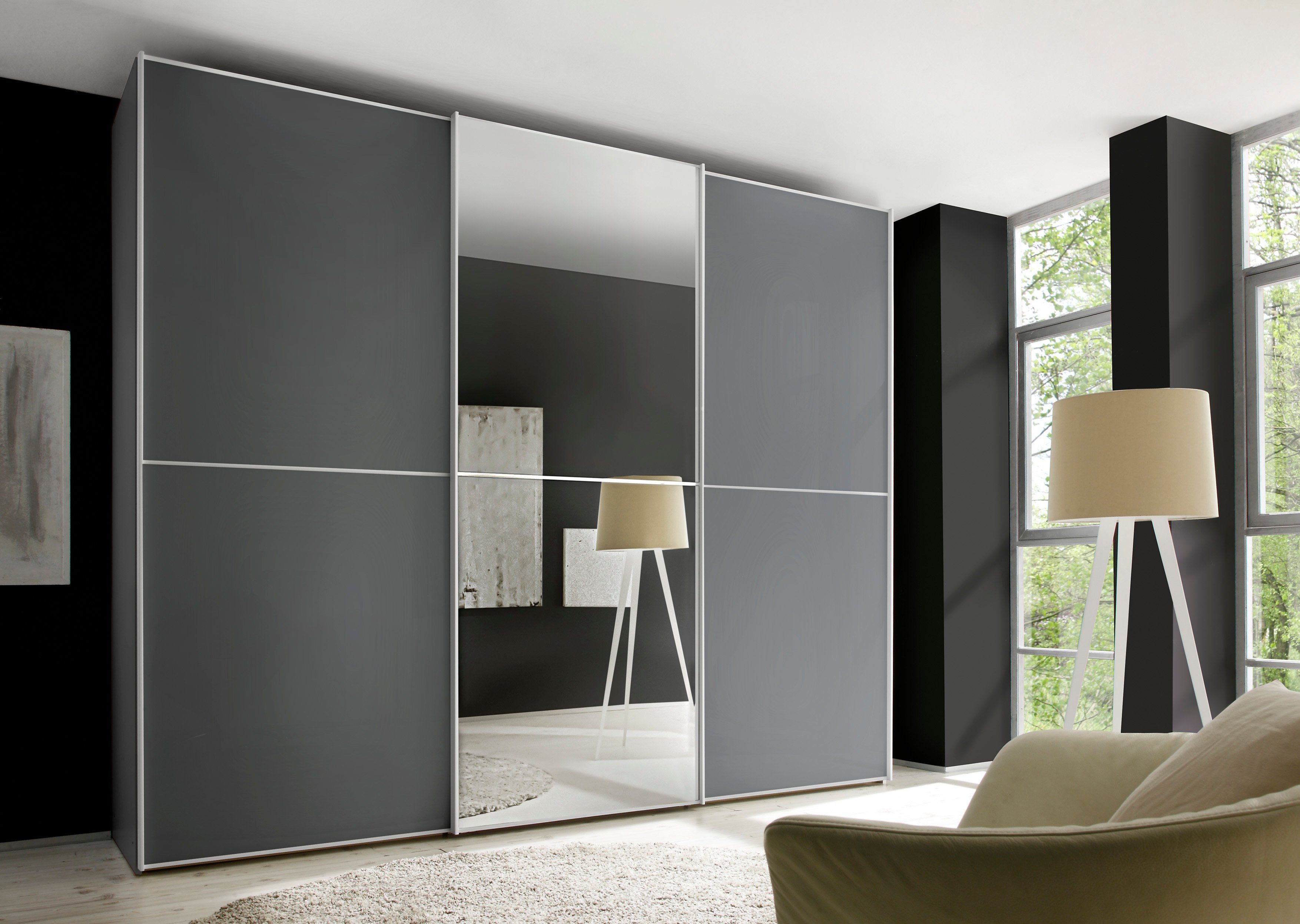 STAUD Schwebetürenschrank Sinfonie Plus, edles Design in hochwertiger Qualität, Made in Germany Mit Spiegeltüre und vier verschiedenen Ausstattungsvarianten – Bild 2 von 5