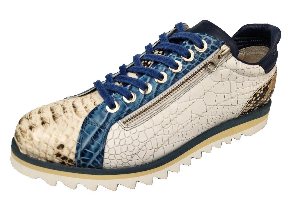 Lorenzi Lorenzi-16880-Tropea Latte Sneaker Reißverschluss, Kalbsleder, Hand günstig online kaufen