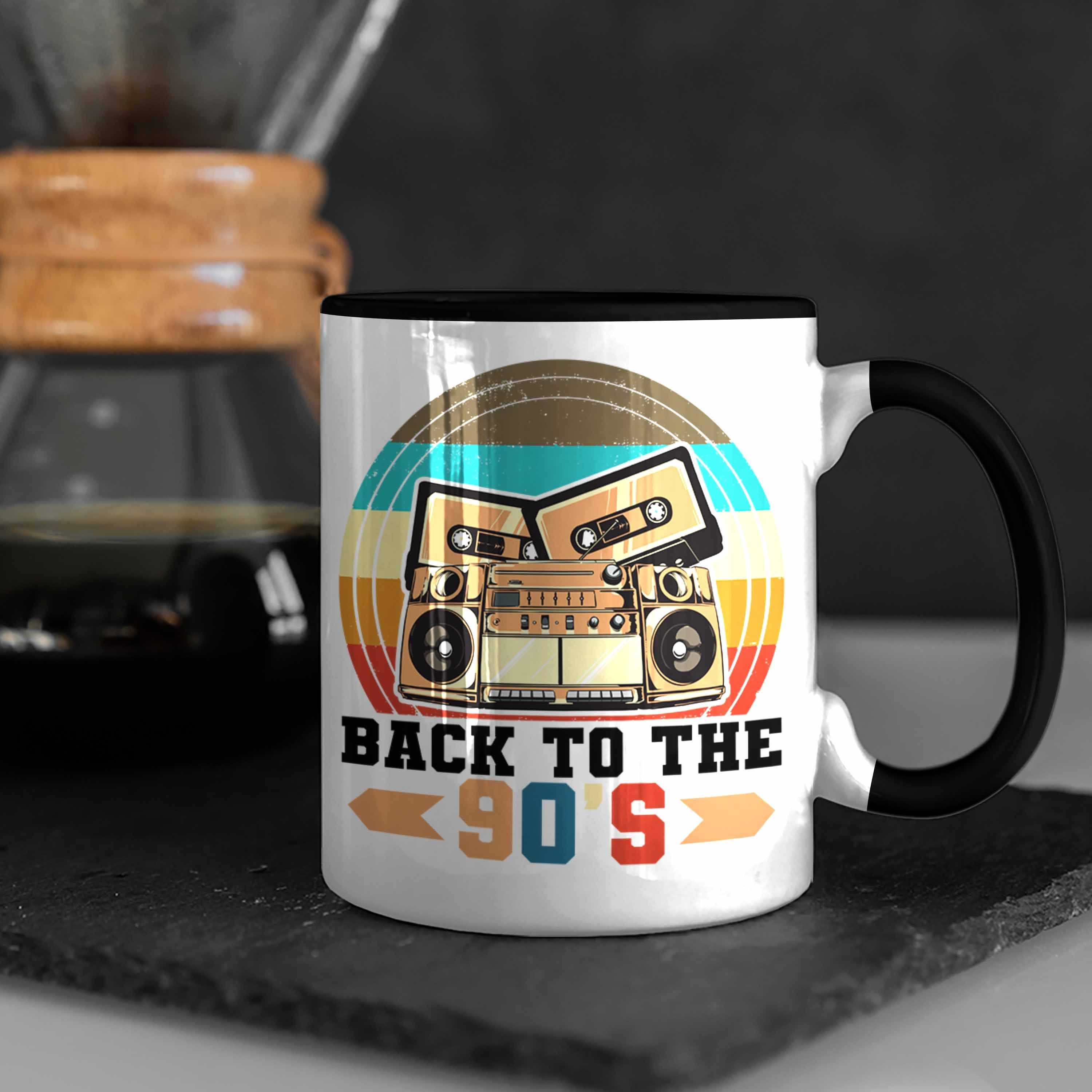 Tasse Back Neunziger The Party - 90er Geschenk To Trendation Jahre Trendation Geschenkidee Schwarz Tasse