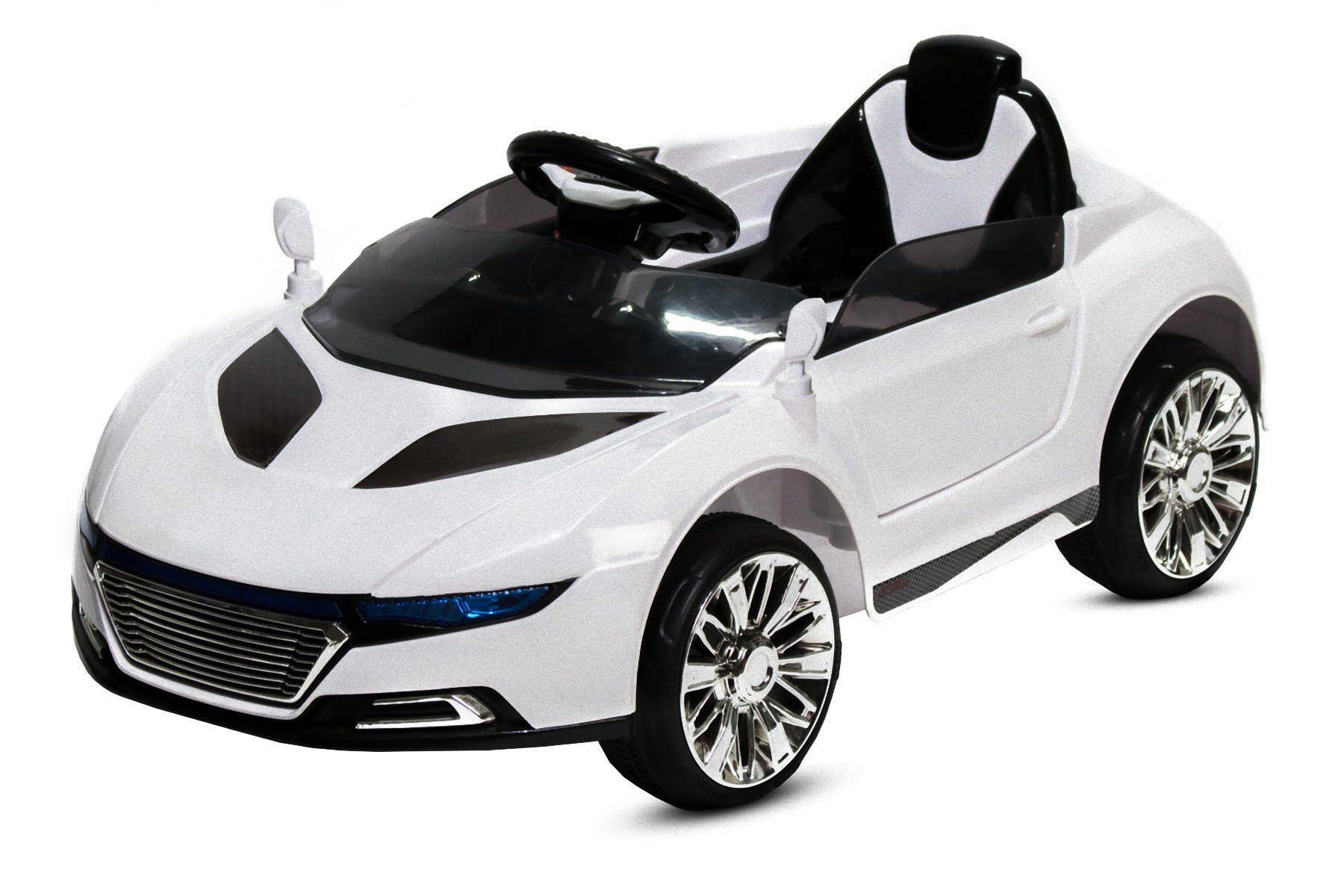 Kinderfahrzeug Kidix 2x18W AD Elektro Kinder Kinderauto Weiss Elektro-Kinderauto R-Coupe