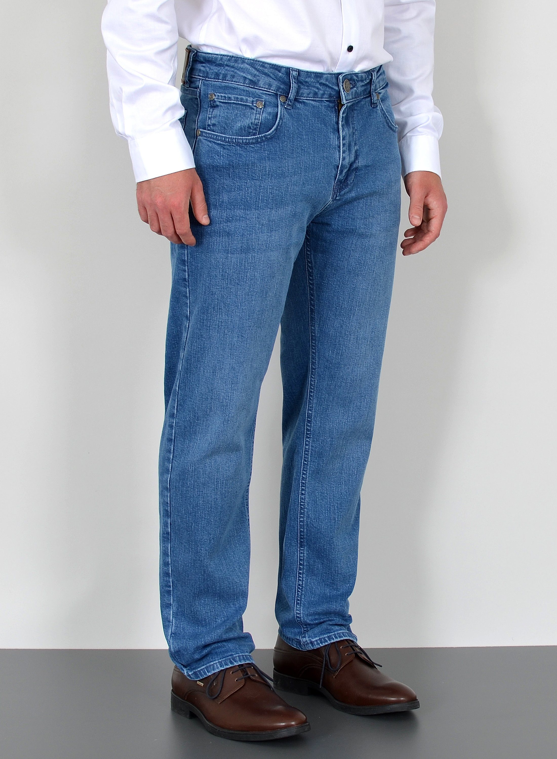 ADAM JEANS Straight-Jeans Herren Jeans Straight Hose Stretch Regular Fit Jeanshose Comfort Fit Straight Jeans Herren Hose normale Leibhöhe Jeans Gerade Schnitt – Bild 3 von 4
