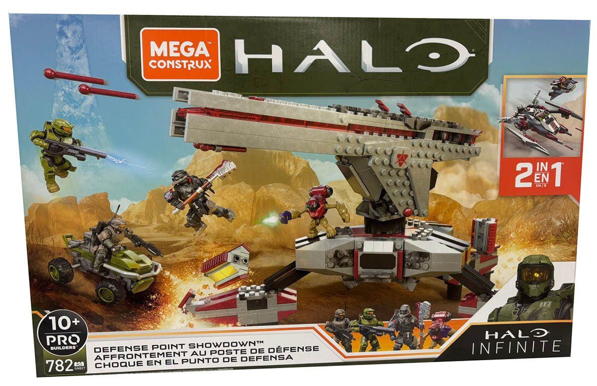 MEGA Halo Infinite Defense Point Showdown 2 in 1, Luftabwehrgeschütz, Verte Konstruktions-Spielset
