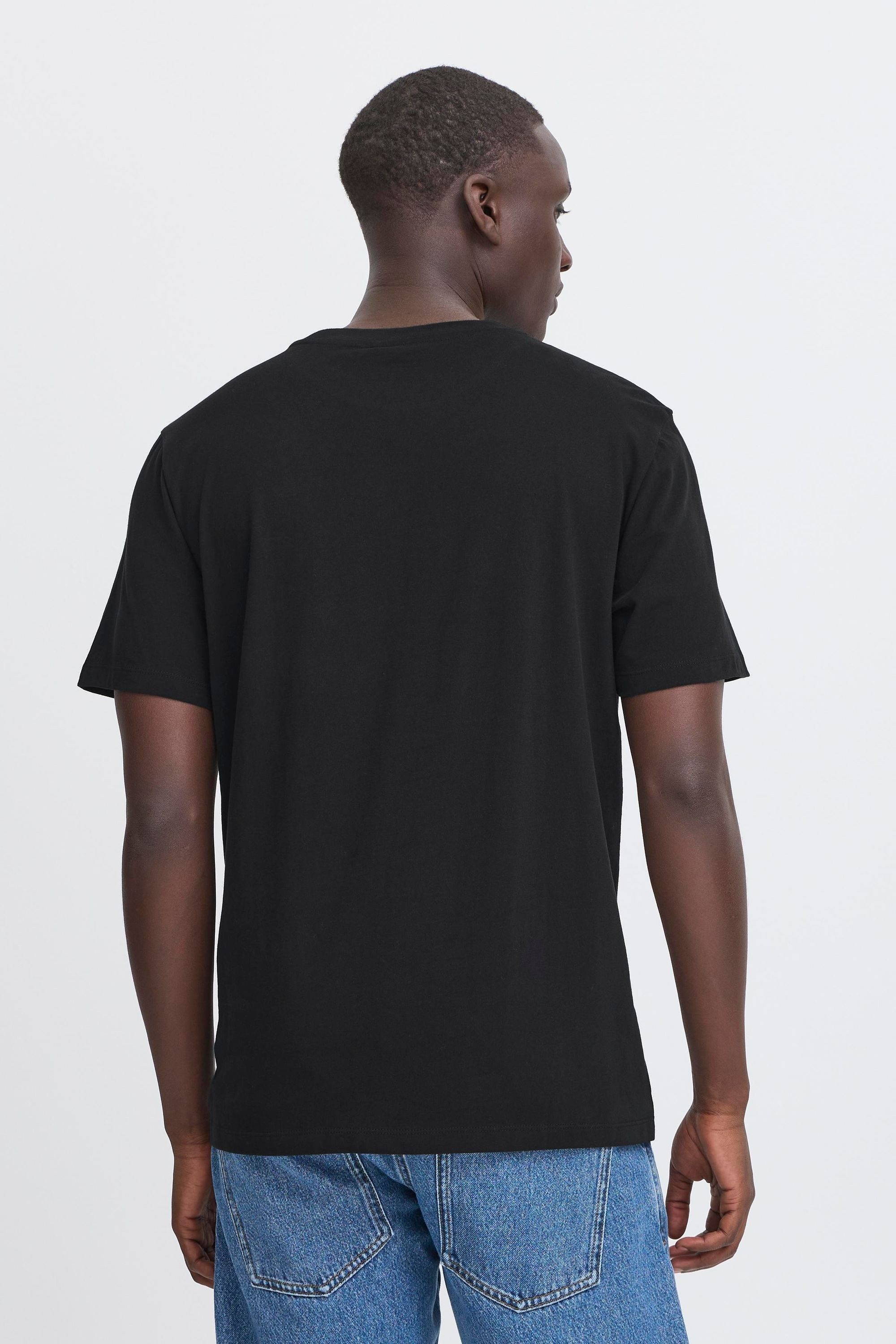 Blend Rundhalsshirt BHEbo (1-tlg) Lässiges T-Shirt mit Stickerei