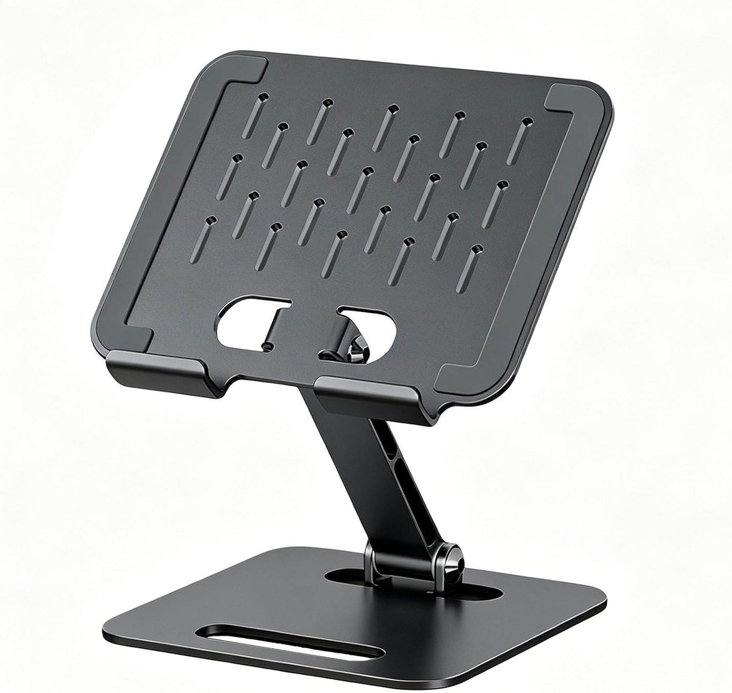 POCOJAO Tablet-Ständer Tablet Ständer Tisch höhenverstellbar faltbar für iPad 4–14 Zoll, (bis 14 Zoll, Tablet-Ständer, Faltbarer Tablet-Ständer für 4–14 Zoll höhenverstellbarer Halterung, höhenverstellbar; faltbar; rutschfest; Ladeöffnung; Tragbar)