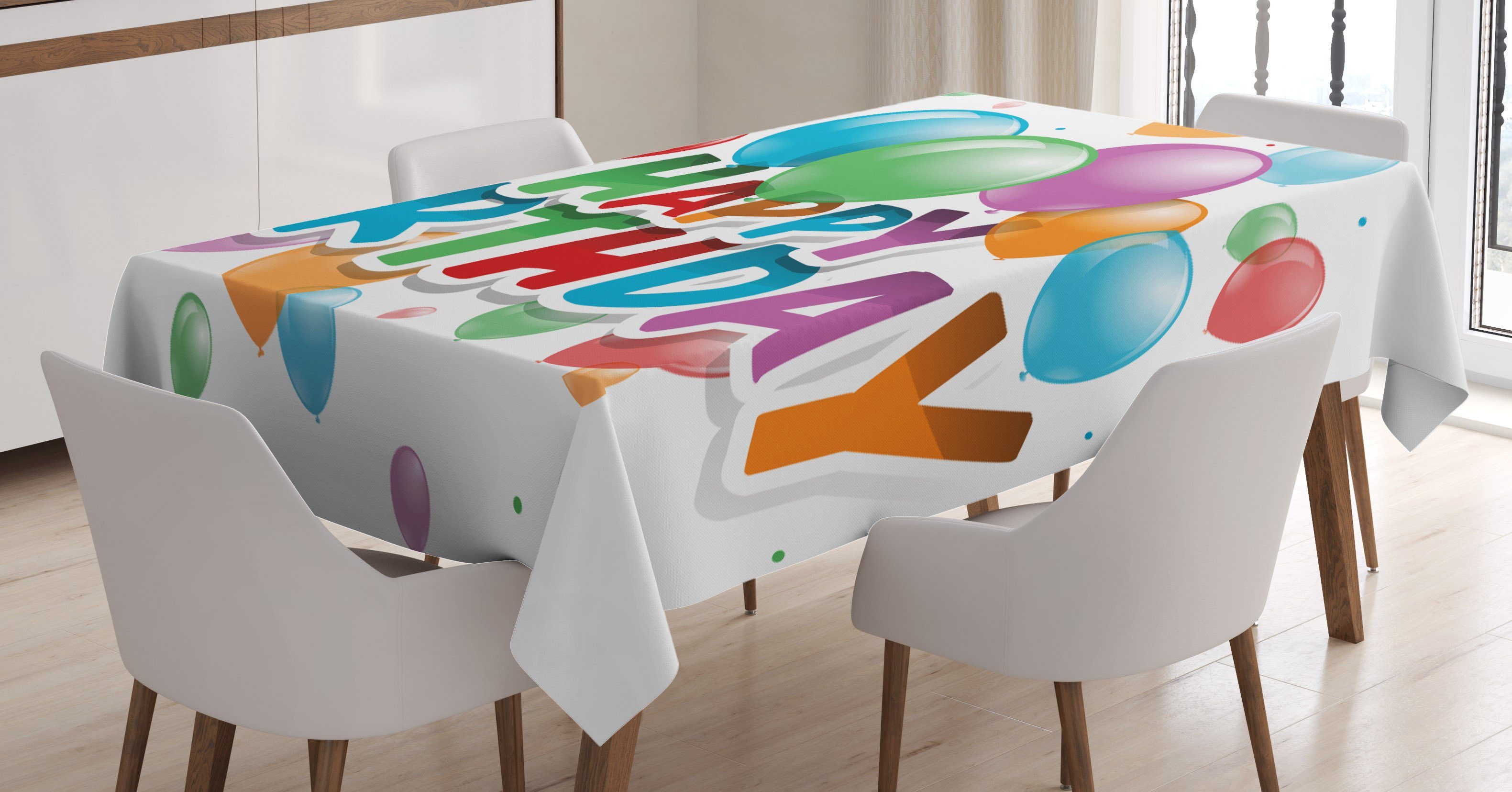 Abakuhaus Tischdecke Farbfest Farben, Bereich Für Waschbar Außen den Klare geeignet Spaß Ballon-Burst-Feier