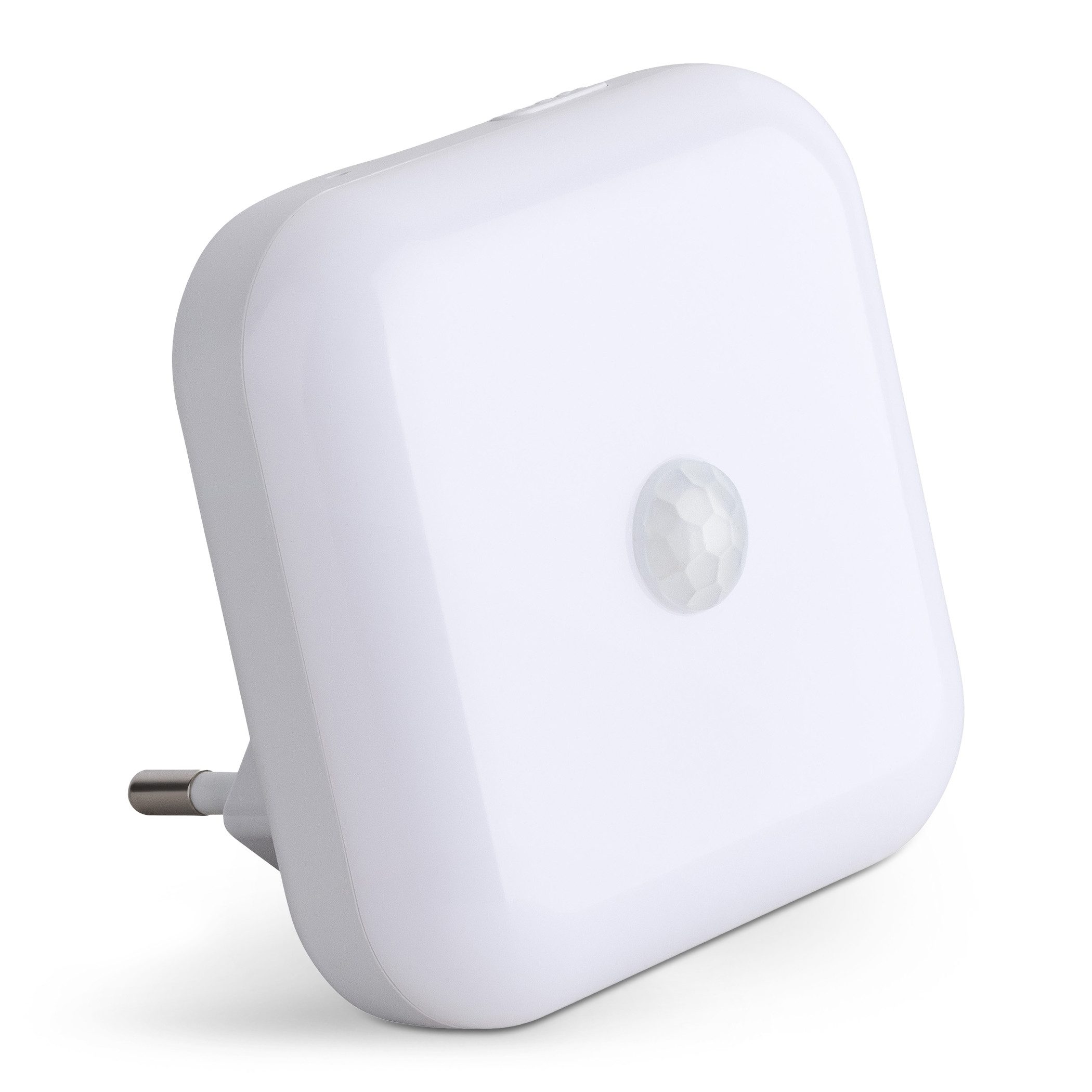 SEBSON LED Steckdosenleuchte Steckdosenlampe - Bewegungsmelder, Dämmerungssensor, Dimmbar, 68x68mm, LED integriert, warmweiß, Dimmbar in 5 Stufen, Infrarot Sensor, Lichtsensor, Eurostecker 230V