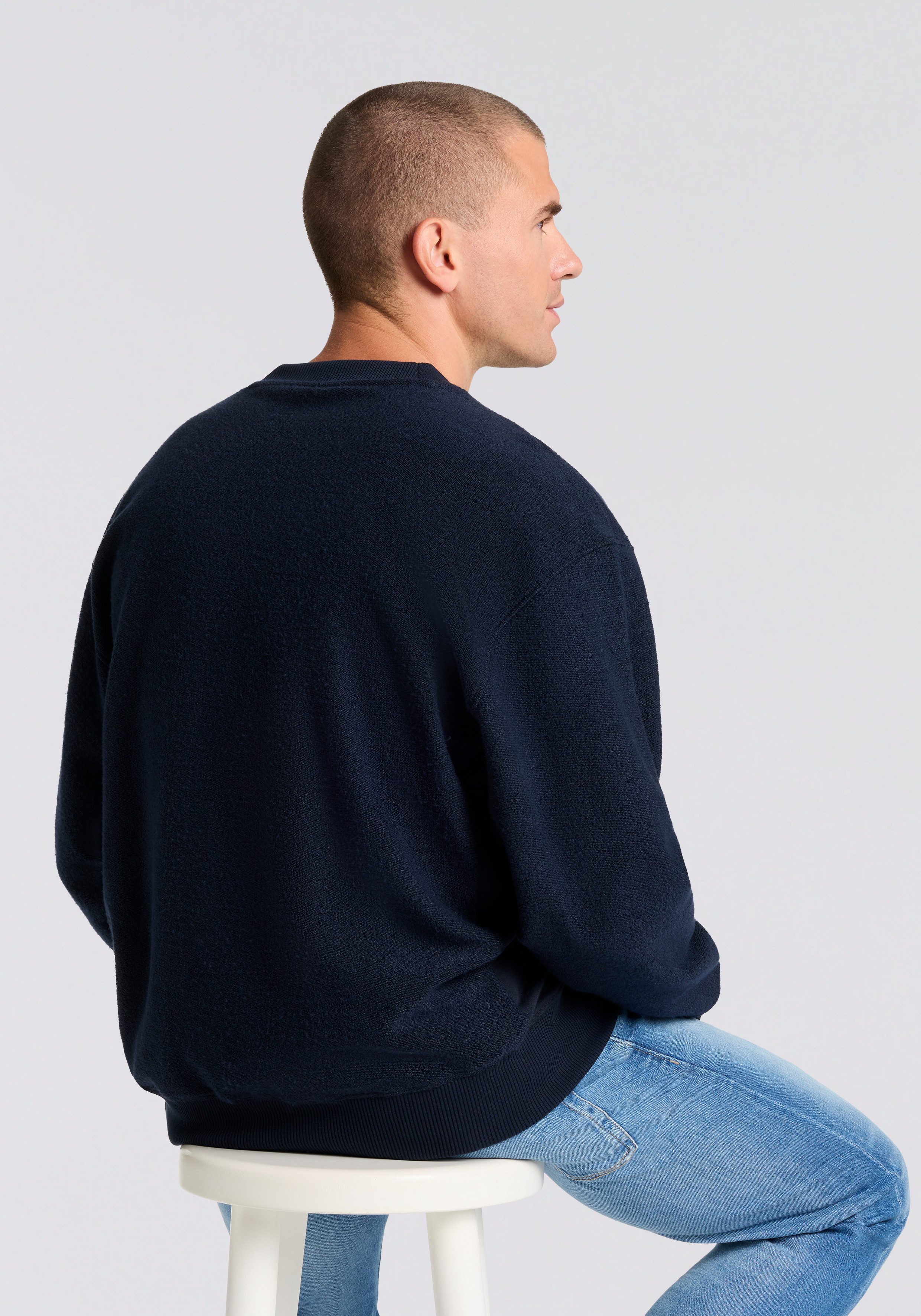 BOSS ORANGE Sweatshirt Rundhalsausschnitt, Regular Fit, Kängurutasche