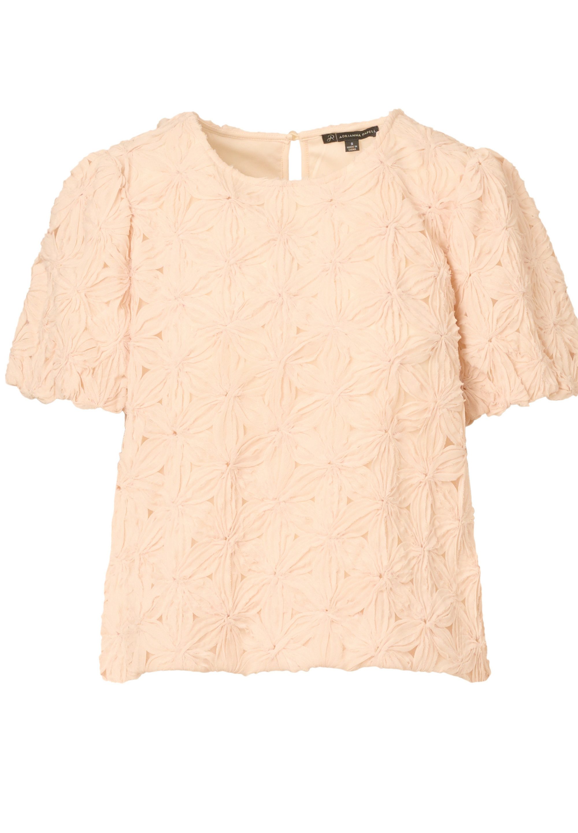Adrianna Papell Kurzarmbluse Floral Motif Crochet günstig online kaufen