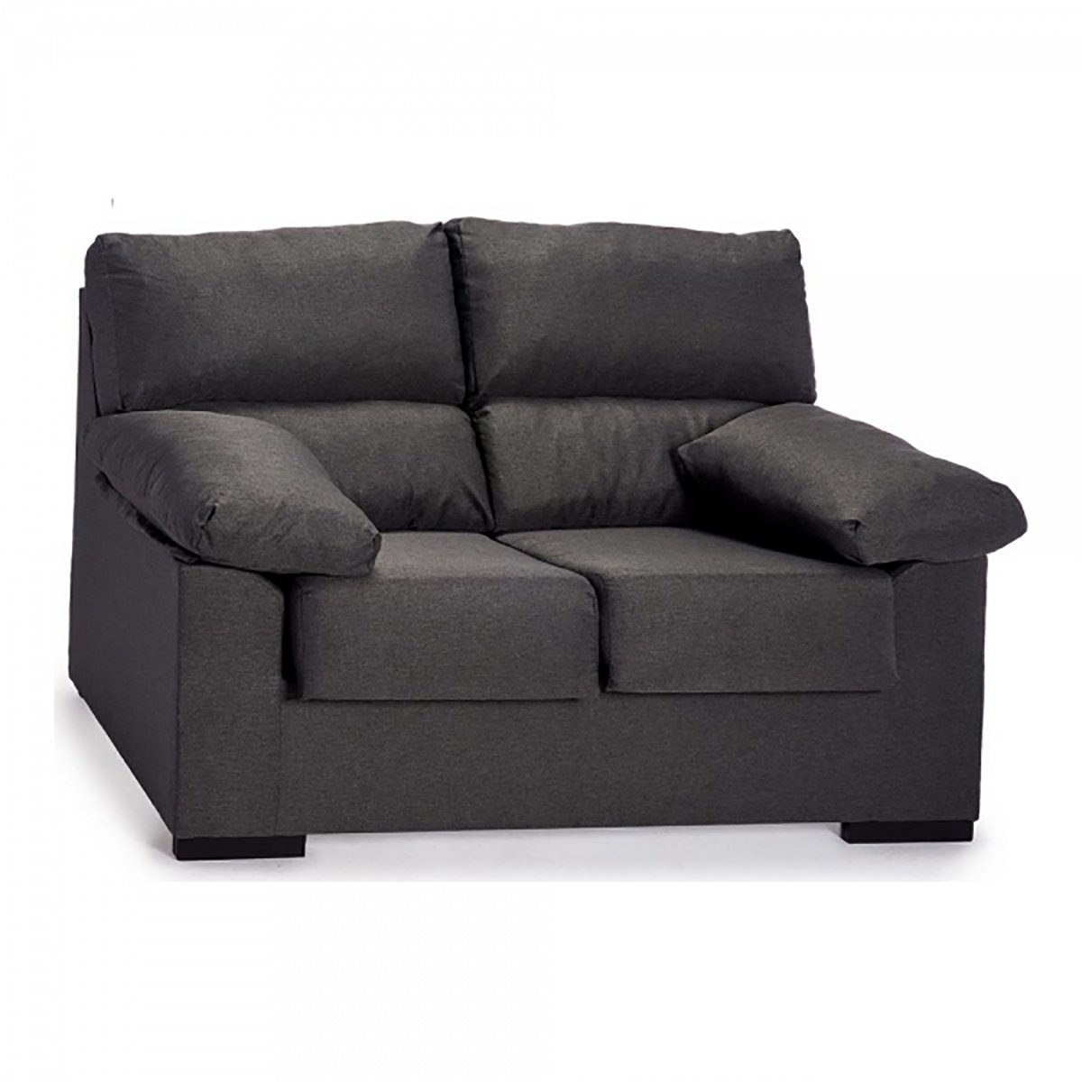 Dunkelgrau Berlin 2-tlg. Kiefernholz Big-Sofa DOTMALL Sofagarnitur Polyester