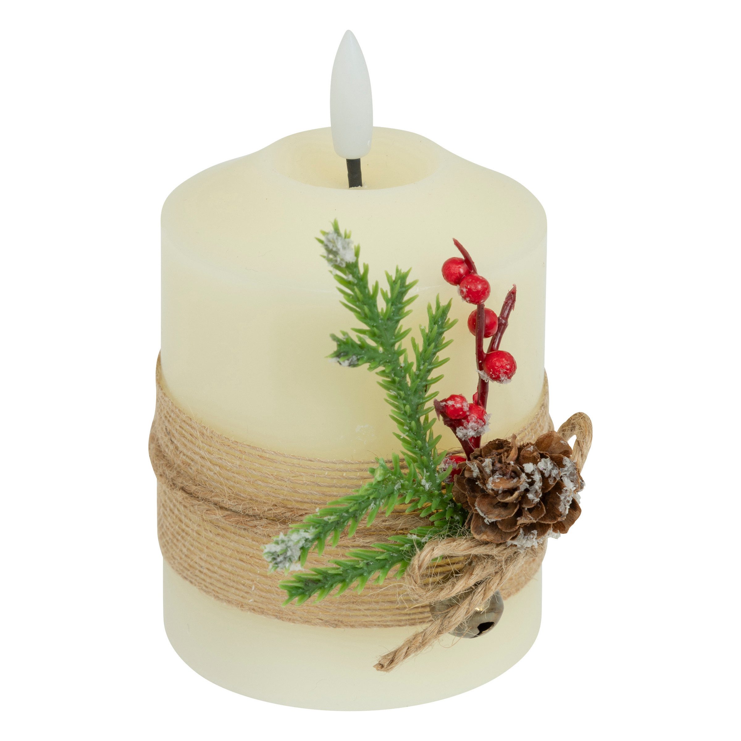 Weihnachtsfigur Dekorative LED-Paraffinkerze, 10 cm