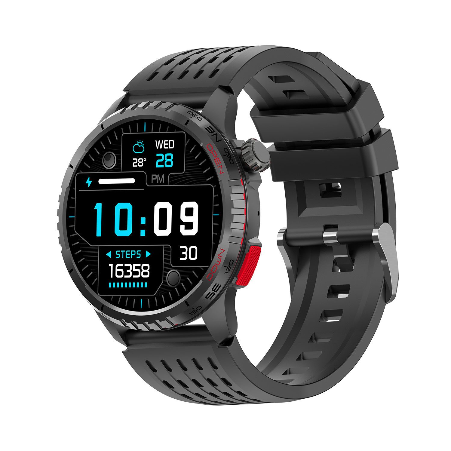 Denver SWG-345B Smartwatch (3,63 cm/1,43 Zoll, Proprietär)