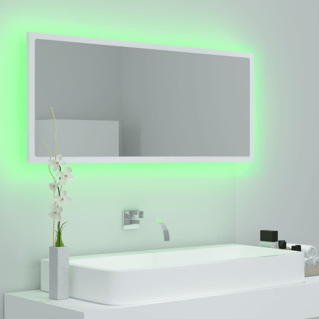 100x8,5x37 vidaXL Acryl cm (1-St) Weiß LED-Badspiegel Badezimmerspiegelschrank