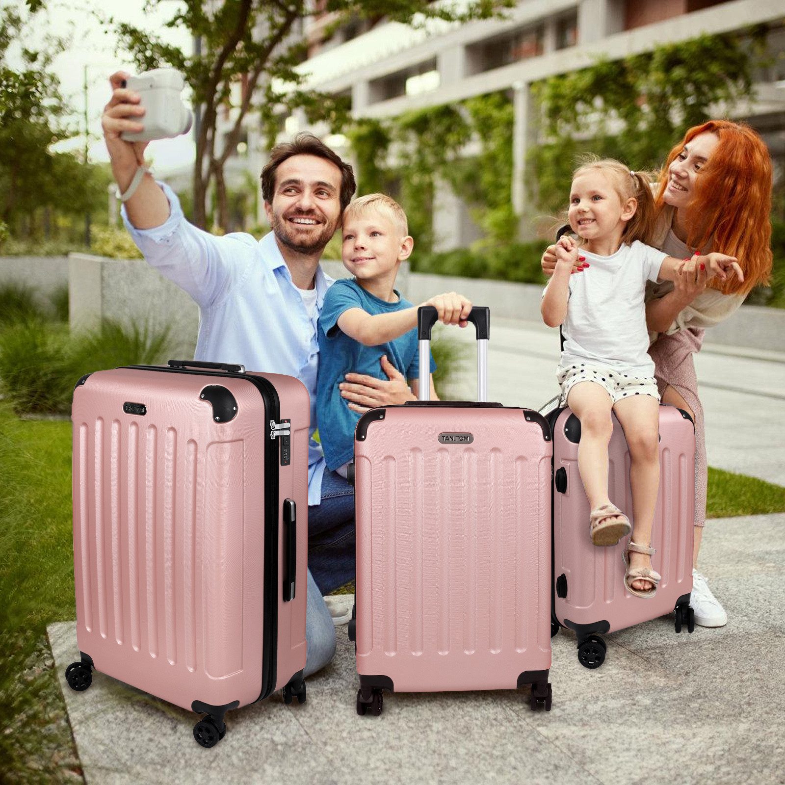 TAN.TOMI Hartschalen-Trolley Hartschalen-Koffer Trolley Rollkoffer Reisekof günstig online kaufen