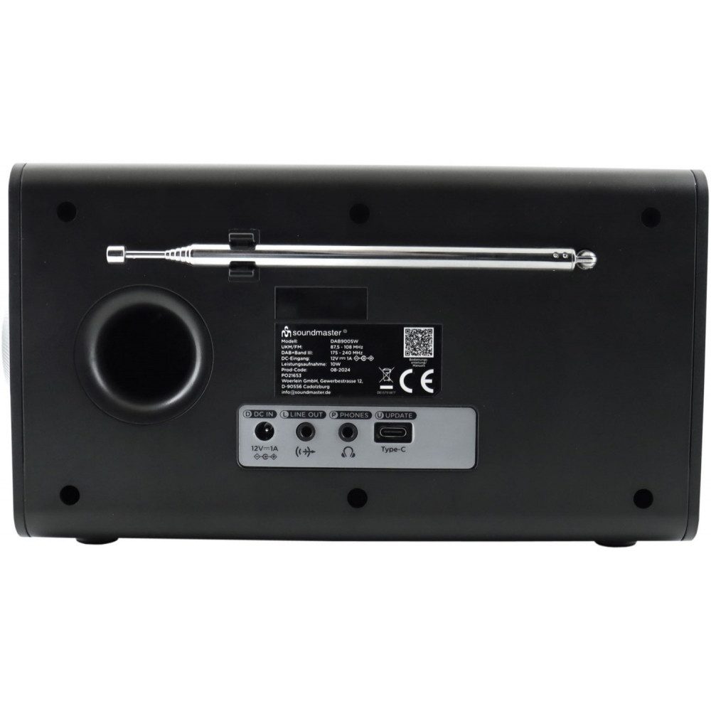 Soundmaster Soundmaster DAB900SW DAB Radio schwarz Radio (Tuner für UKW/DAB+, PLL-Synthesizer-Tuner, UKW und DAB+ Empfang)