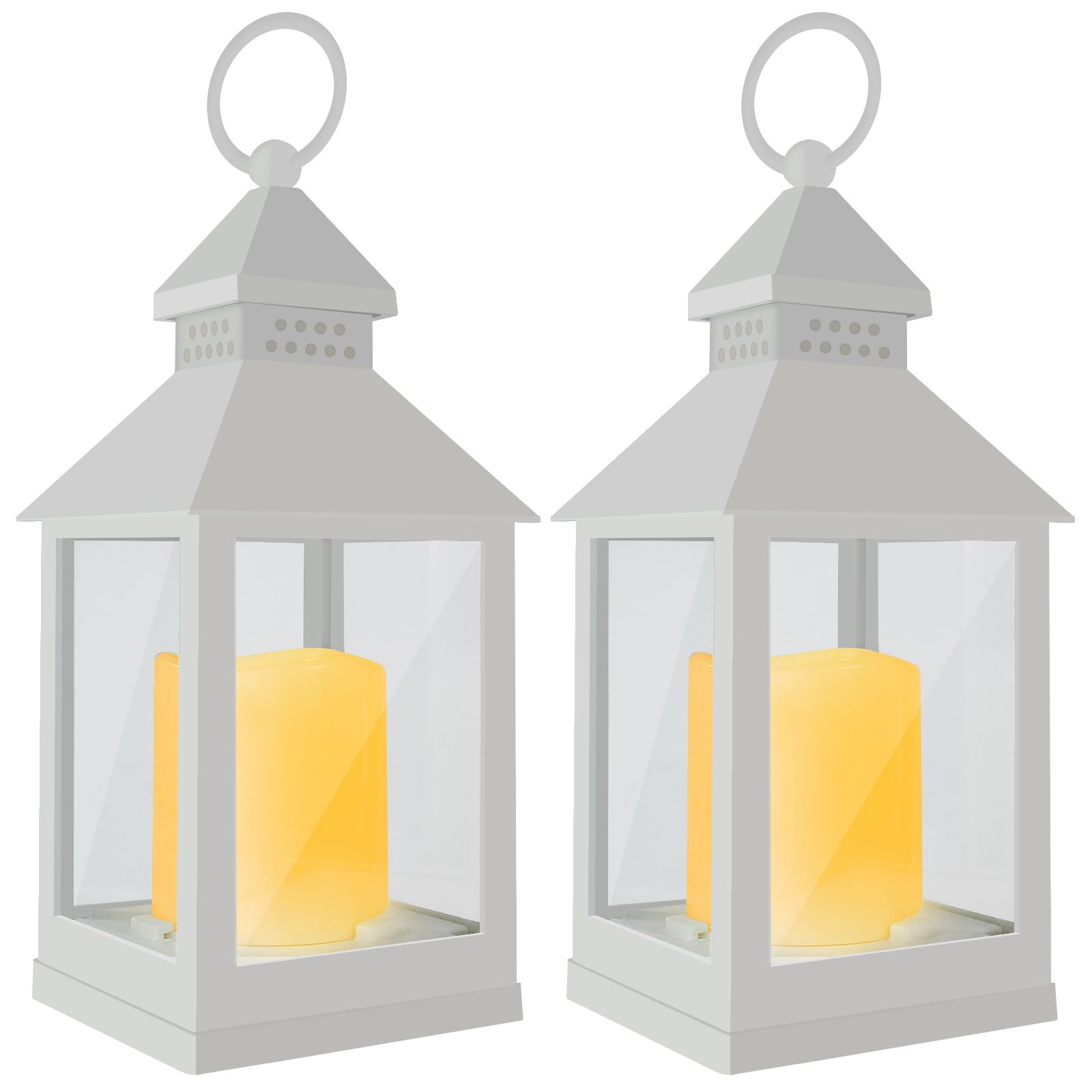 EAXUS LED Laterne Windlicht mit realistischem Flammeneffekt, LED fest integriert, warmweiß, 360° drehbarer Aufhängering, täuschend echte LED-Kerze