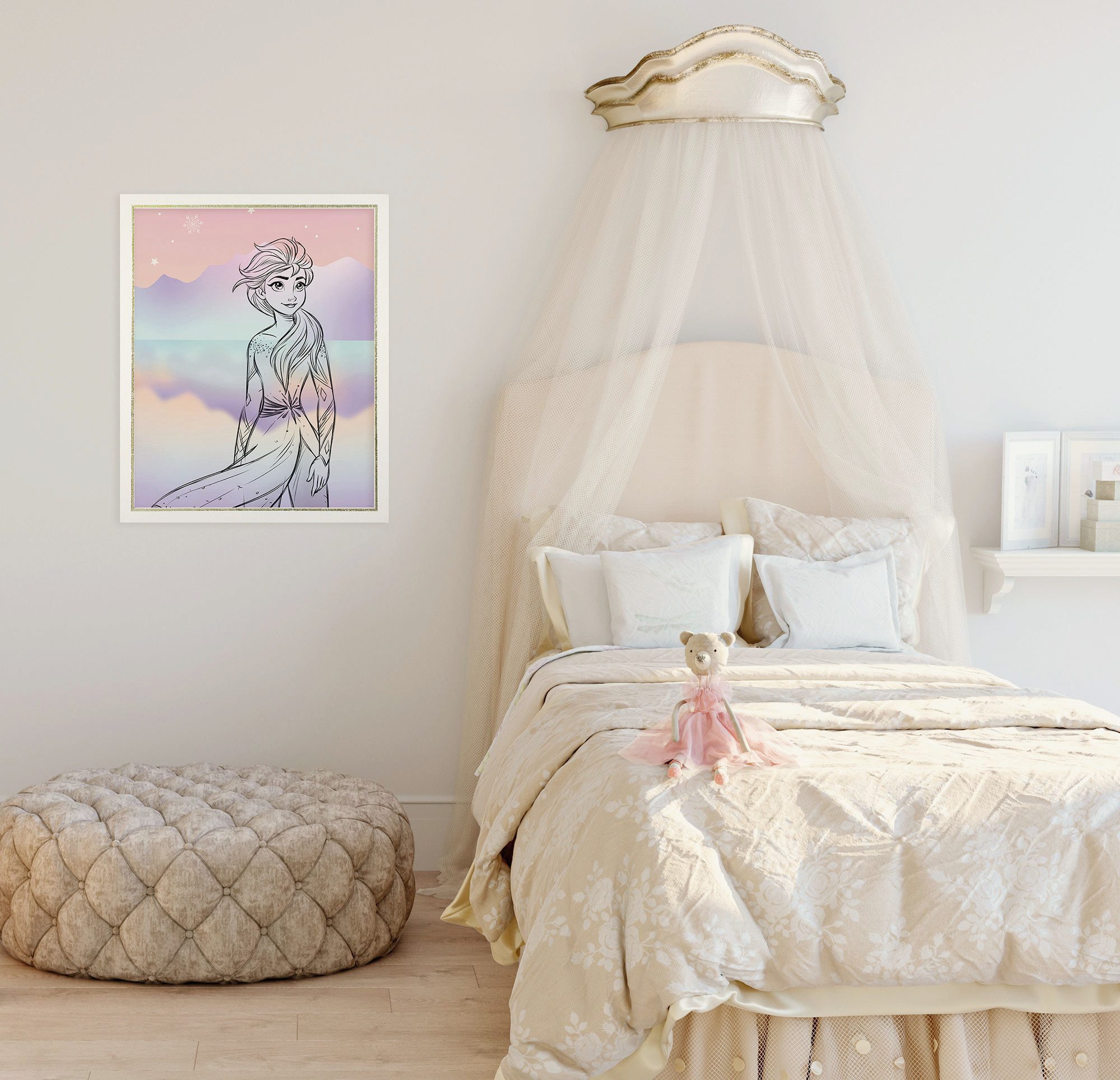 Komar Wandbild Disney Frozen Pastell Lights, Disney (Set, 1 St), 30 x 40 cm (Breite x Höhe) - Kinderzimmer, Dekoration