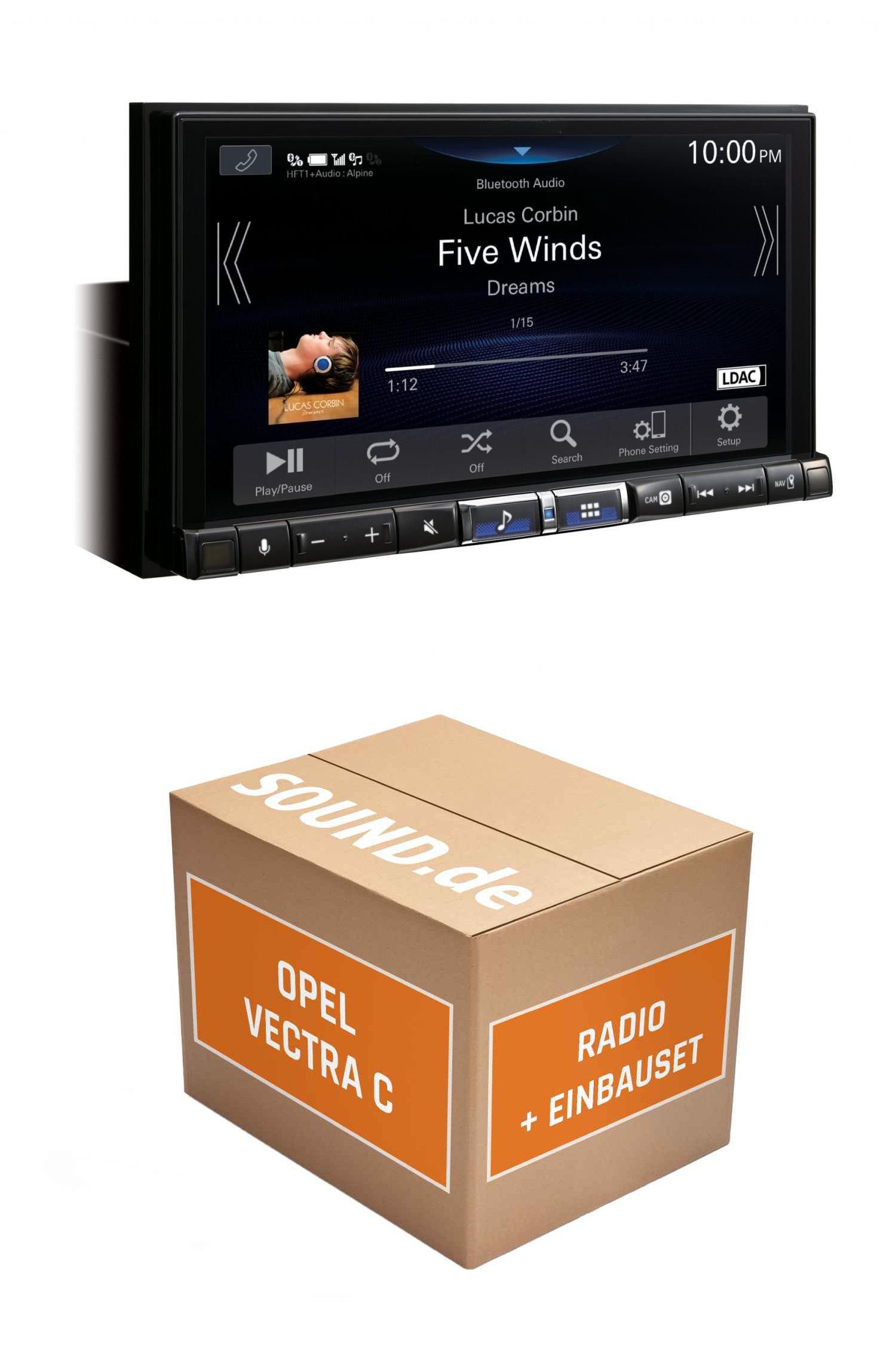 JUST SOUND best choice for caraudio Autoradio Einbauset Alpine iLX-705D Opel Vectra C Autoradio (Freisprecheinrichtung)