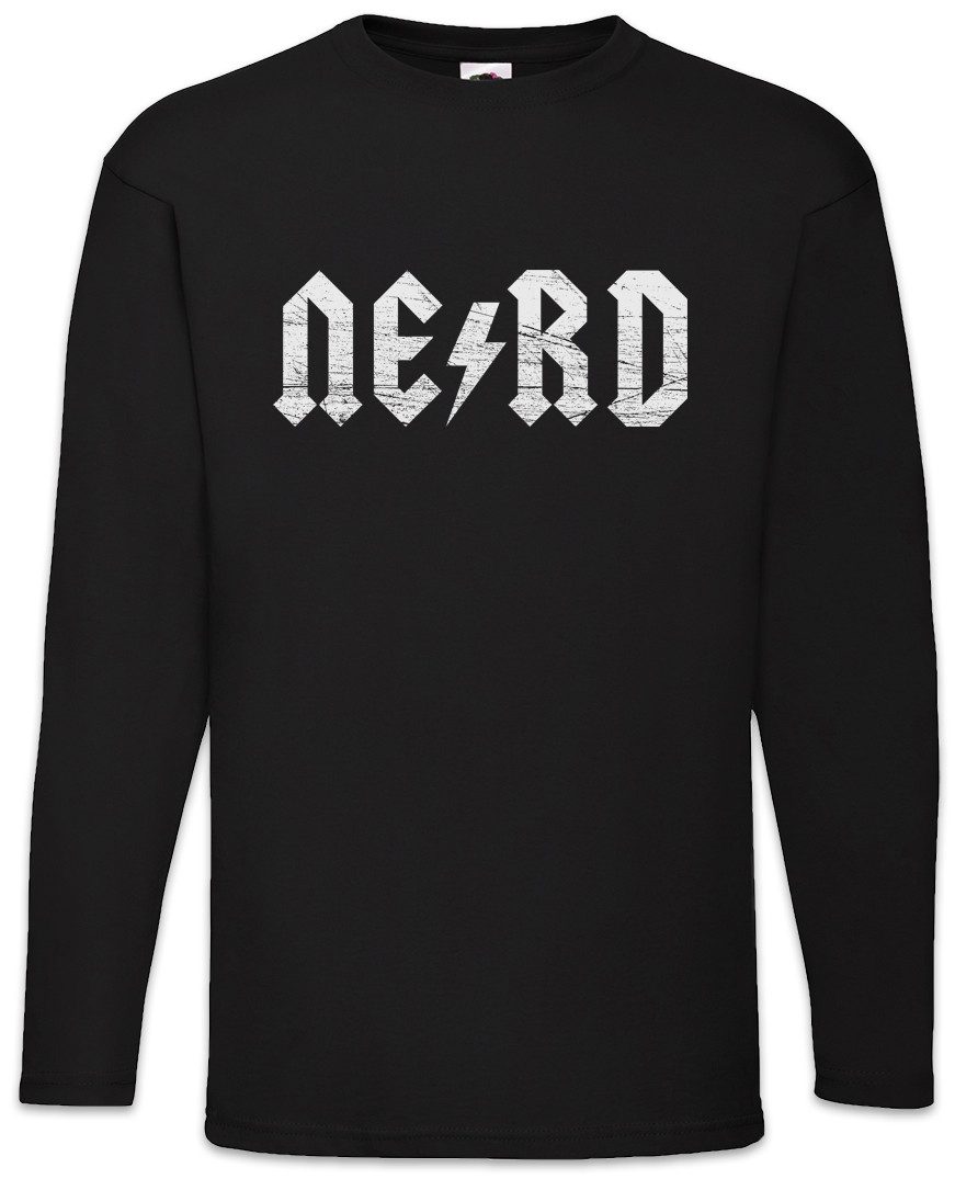 Langarmshirt Nerd Lightning Langarm T-Shirt Logo Gitarre Rock Legend Logo AC/DC
