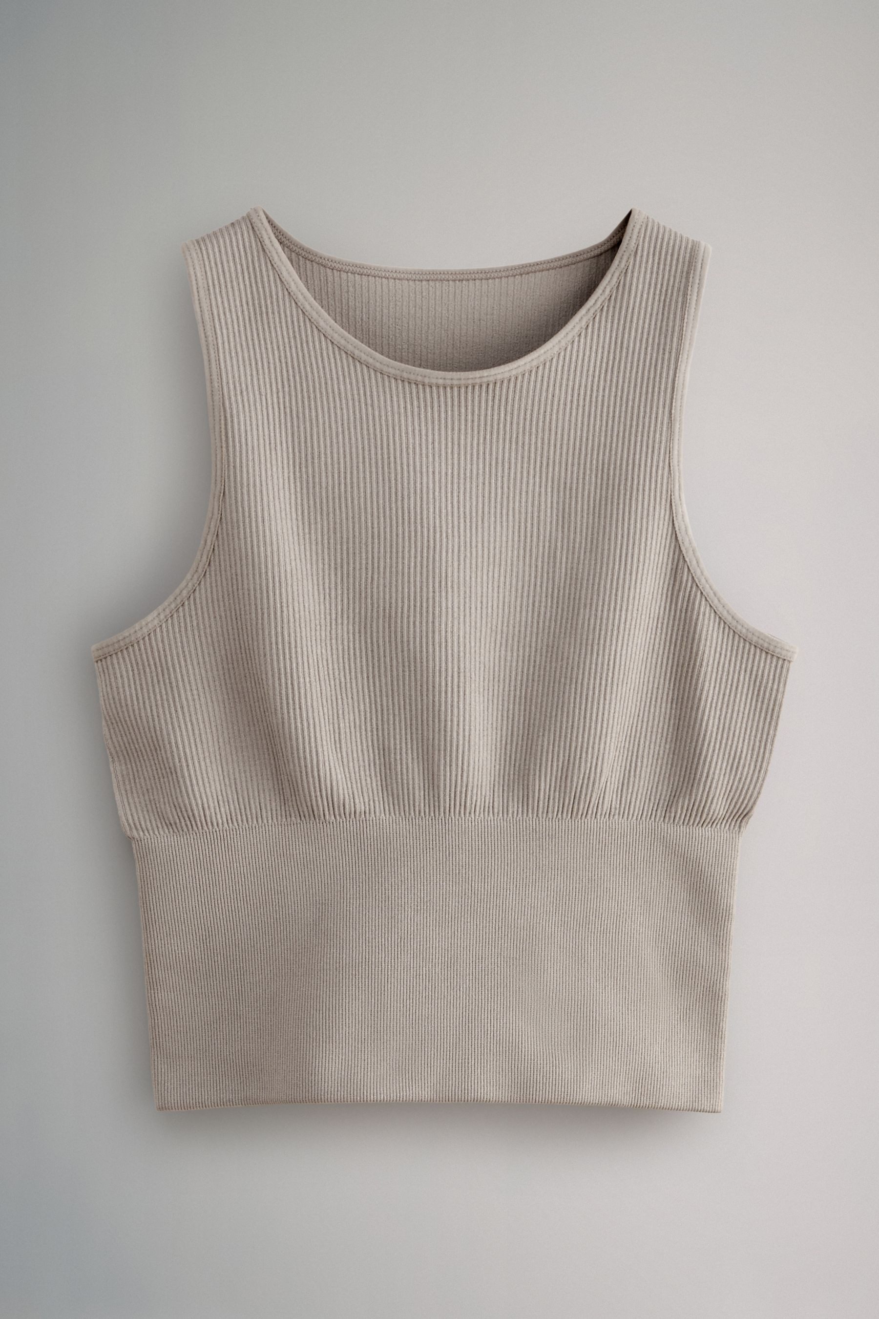 The Set Shirttop 2er-Pack nahtlose, gerippte Trägertops (2-tlg)