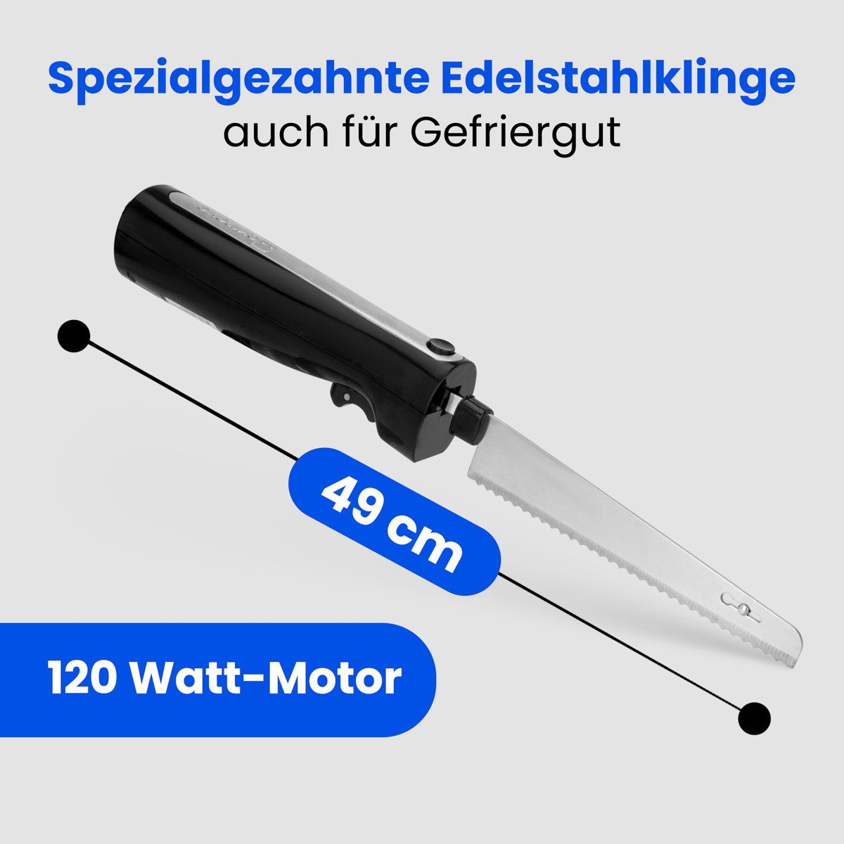 CLATRONIC Elektromesser EM 3702, Elektrisches Messer, Elektromesser, 120 Watt