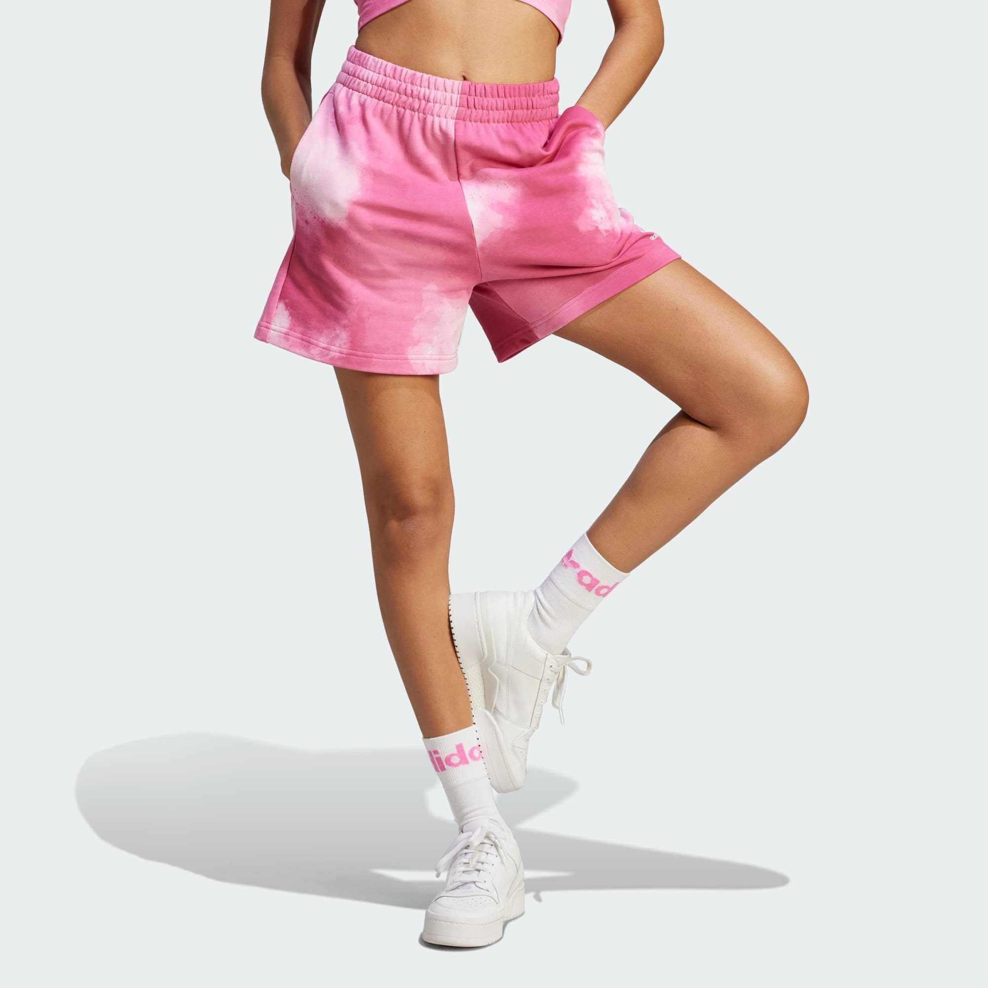 adidas Originals Shorts COLOR FADE JERSEY SHORTS Clear Pink / Multicolor