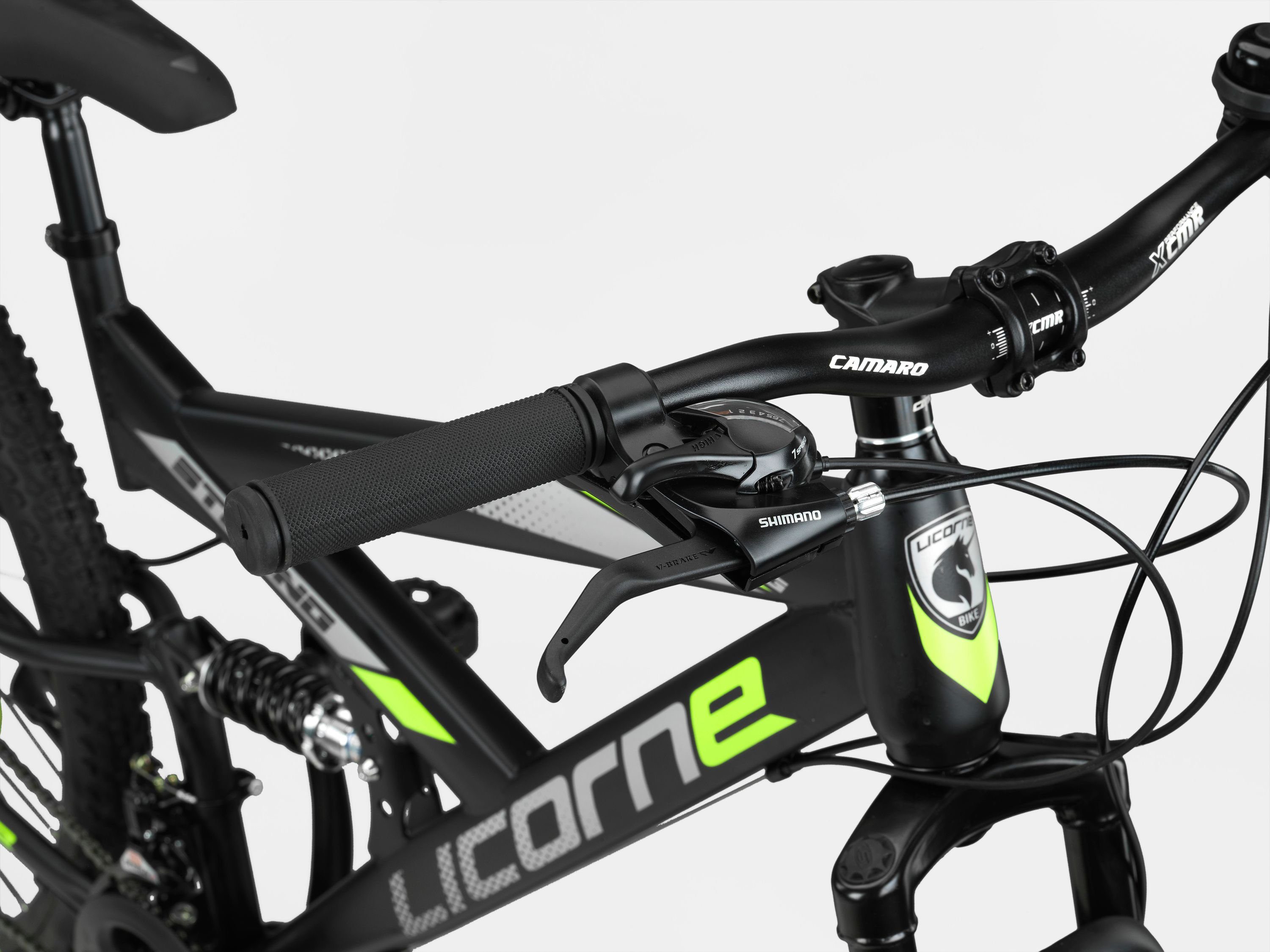 26, Licorne Schwarz/Lime Zoll in 27,5 29 Premium Bike und Mountainbike Strong 2D Mountainbike Licorne Bike