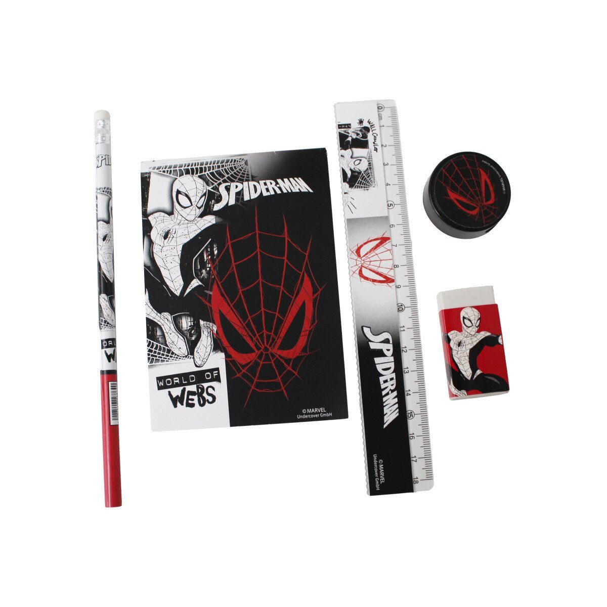 Spiderman Kreativset Spiderman Schreibset 5-teilig Marvel Schule Kinder Superheld