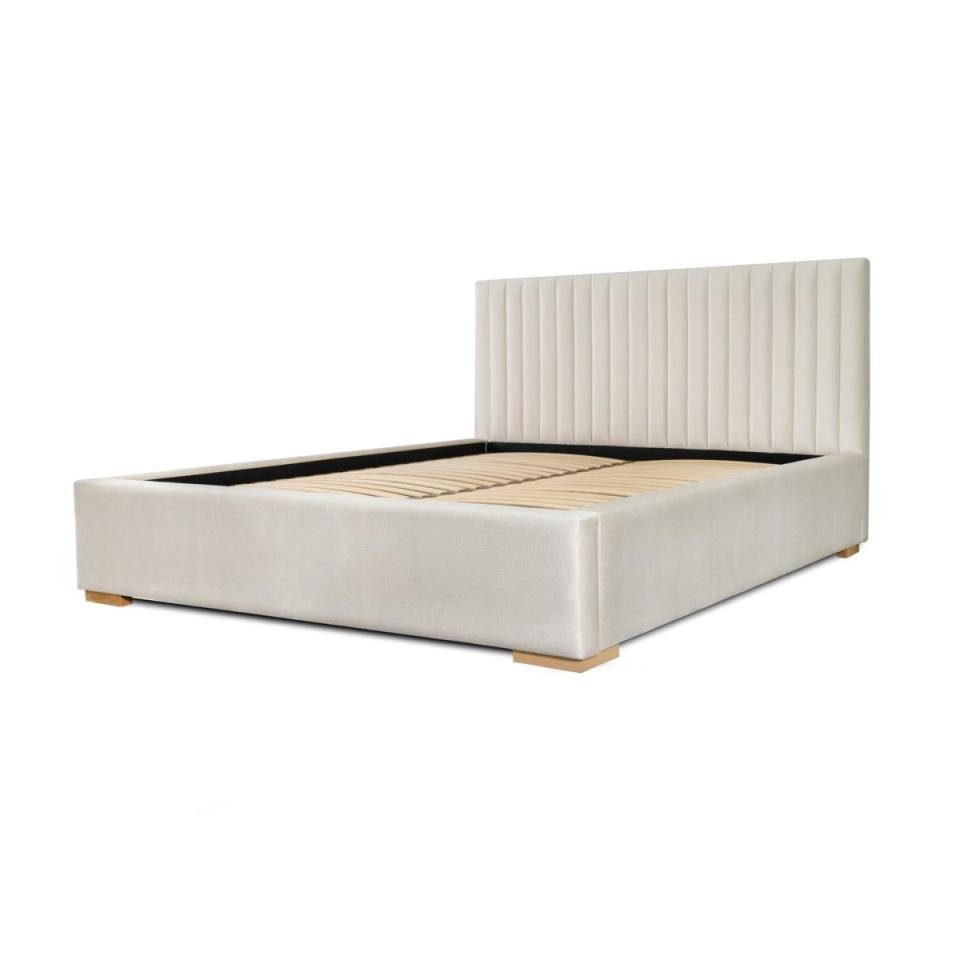 Bett Holz Modern Doppelbett Bett, Schlafzimmer Neu JVmoebel Beige Bett