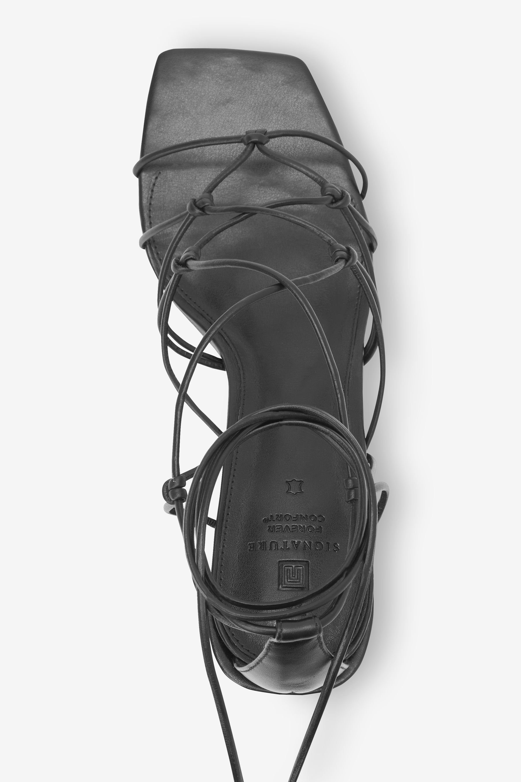 Knotendetail Black Next Sandalette (1-tlg) mit Leder aus Absatzschuhe Signature