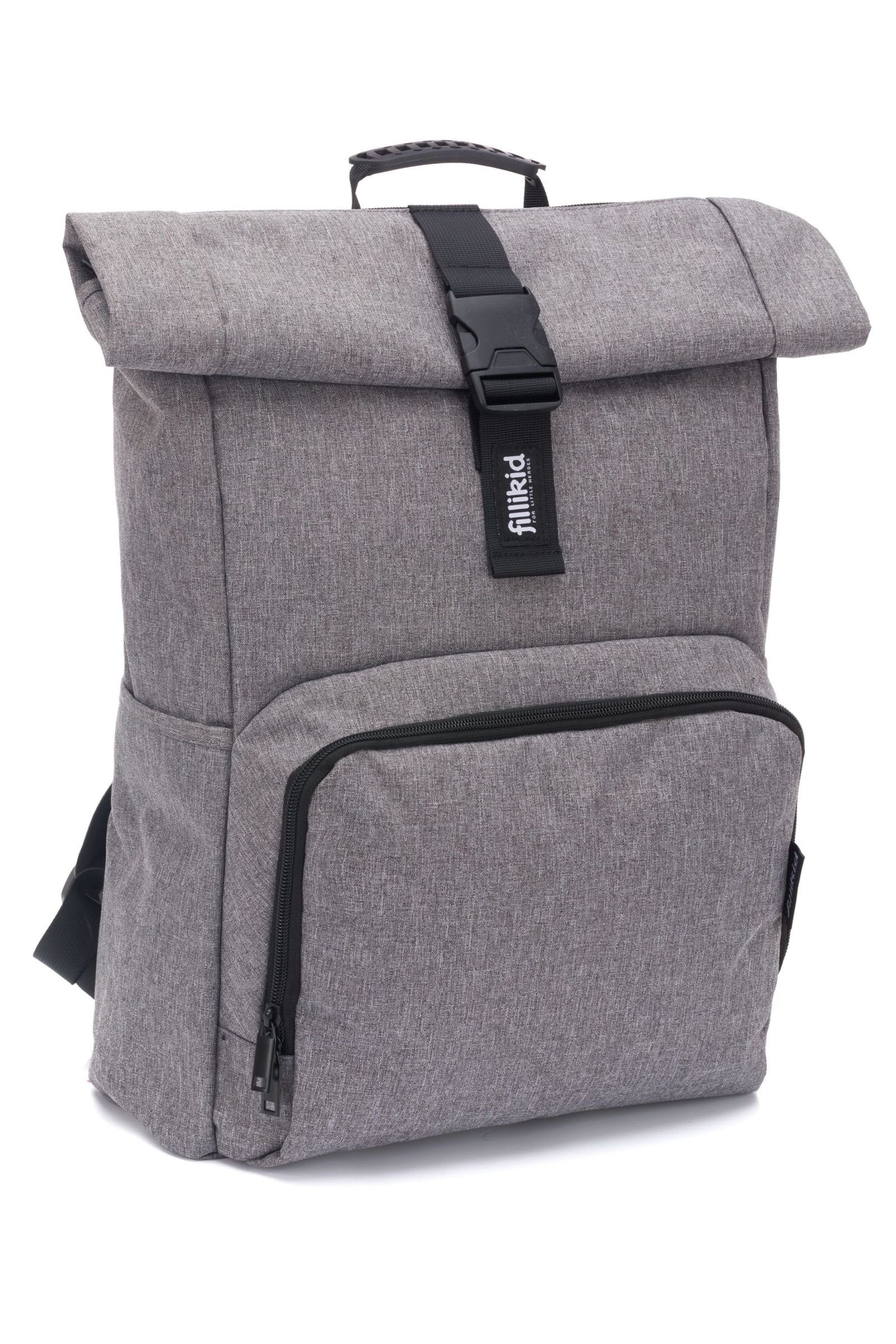 Fillikid Wickeltasche Fillikid Wickelrucksack Dublin Exclusiv, Variabler Stauraum Inkl. Wickelunterlage und Befestigungshaken für Kinderwagen, 30 x 57 x 16 cm, Mama Papa Style, geeignet ab der Geburt