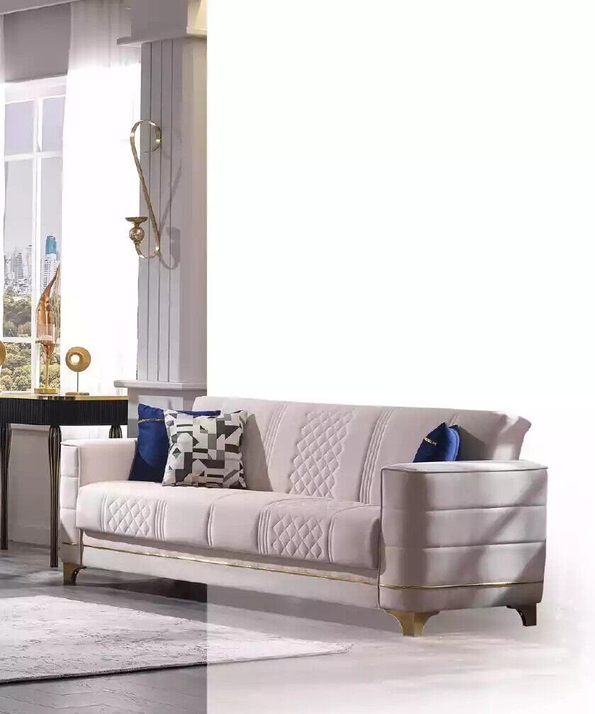 JVmoebel Sofa Weißer in Europa Dreisitzer Made Luxus Couch, 1 3-Sitzer Teile