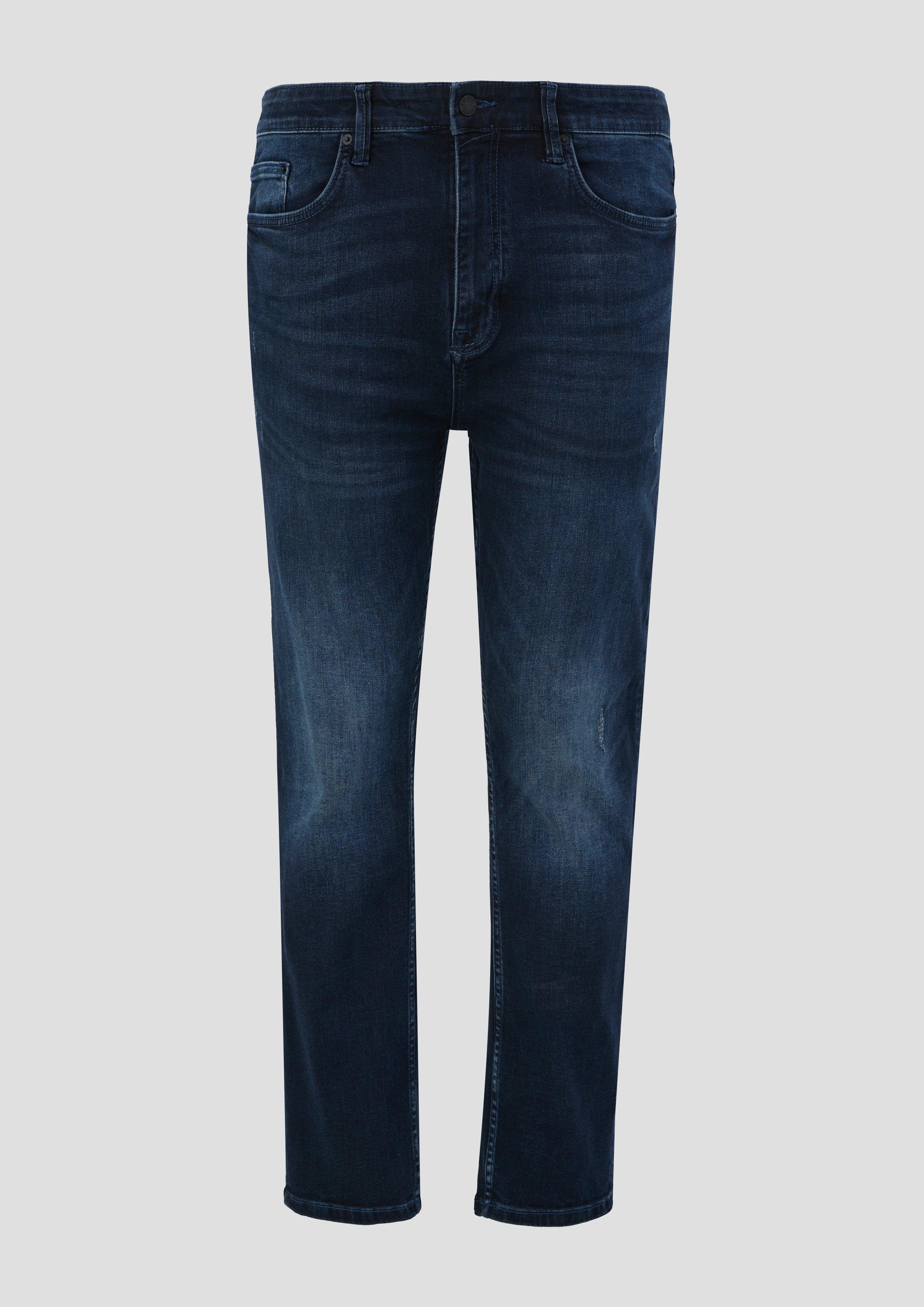 s.Oliver Stoffhose Jeans Casby / Relaxed Fit / Mid Rise / Straight Leg dunkelblau | Stoffhosen