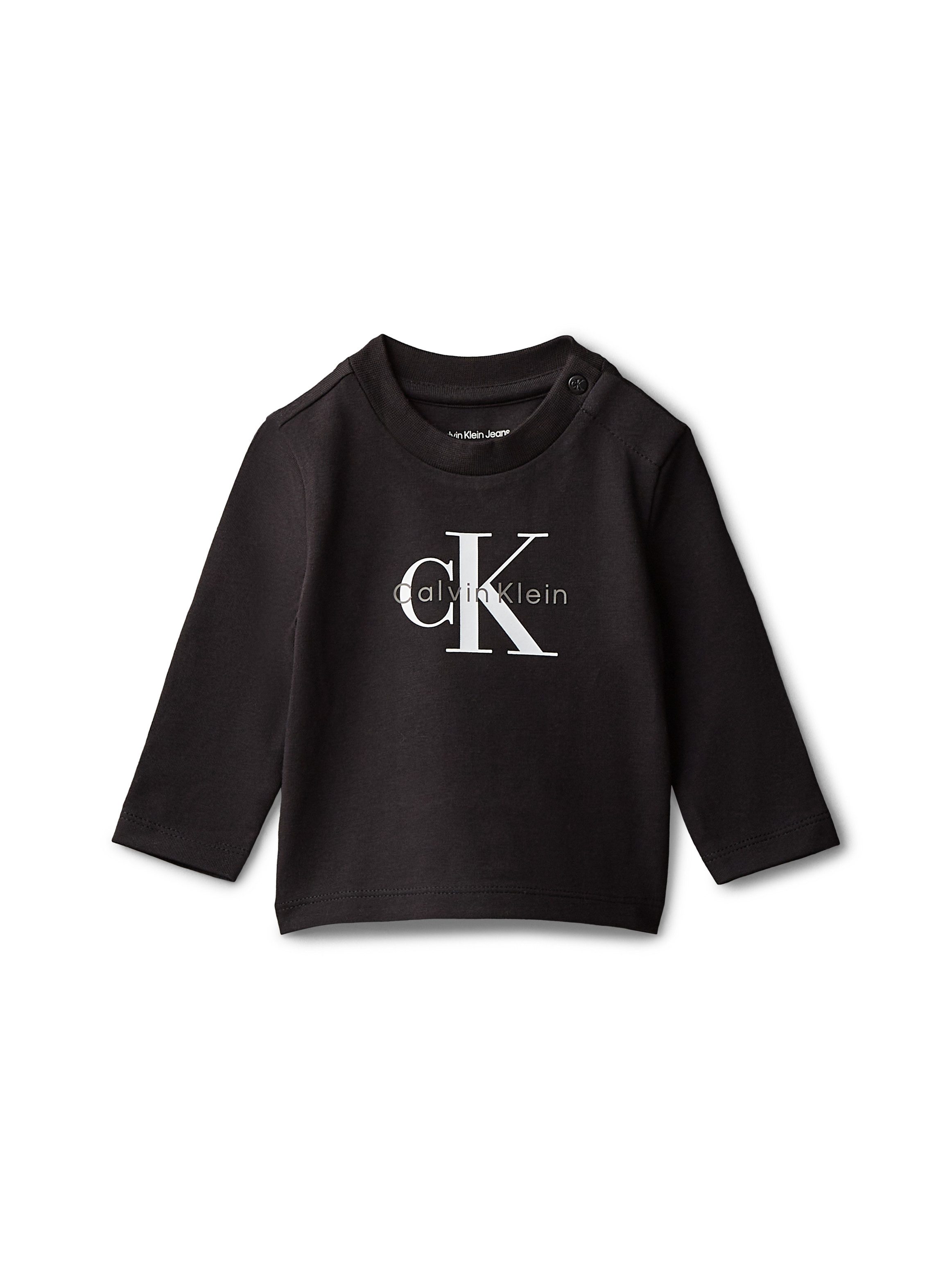 Calvin Klein Jeans Langarmshirt für Babys bis 2 Jahre, Logo-Druck
