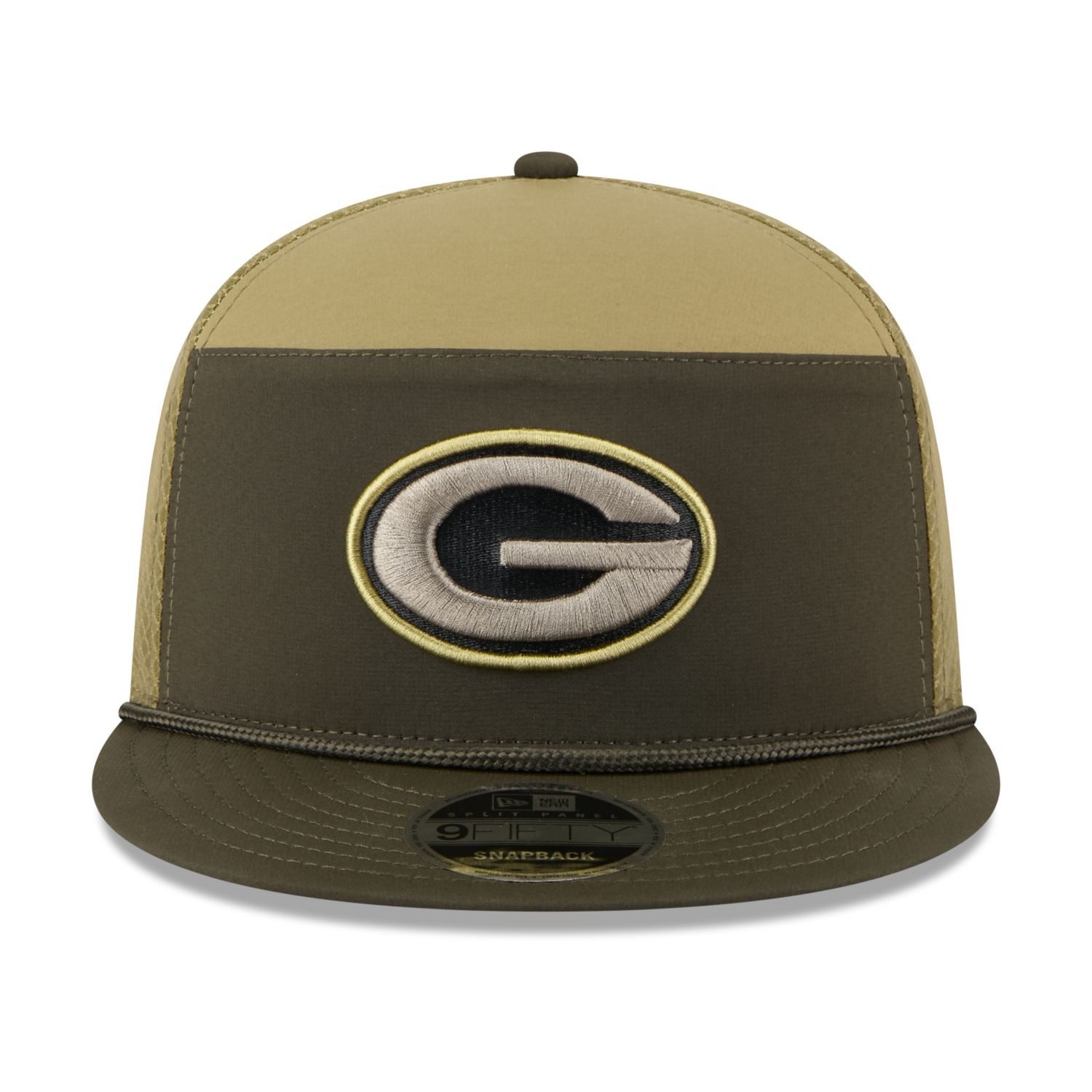 New Era Snapback Cap 9Fifty Split Panel SALUTE Green Bay Packers