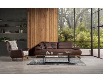 JVmoebel Wohnzimmer-Set Modern Wohnzimmer Möbel Sofagarnitur 3+3+1 Beistelltisch Sofort, (4-St., 2x Sofa 3-Sitzer/Sessel), Made in Europa