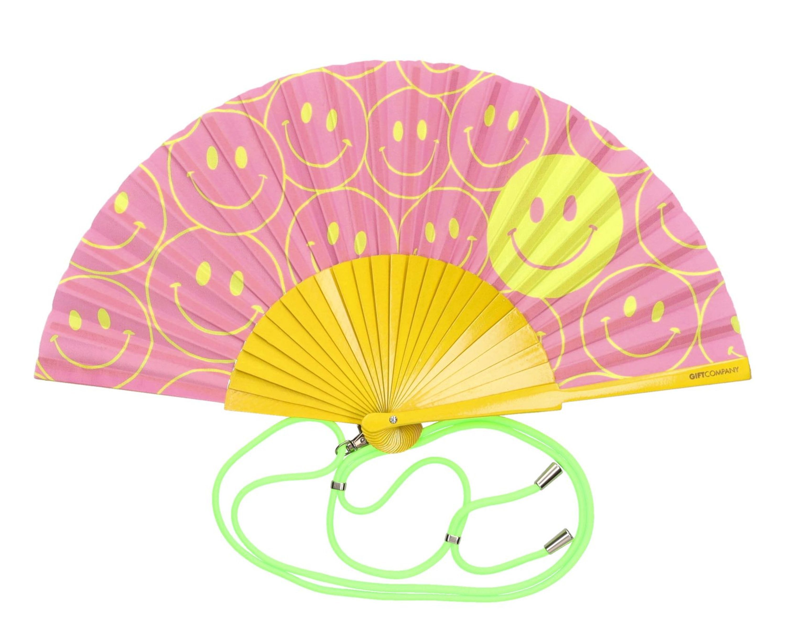 Giftcompany Handfächer Giftcompany - Handfächer Fächer Fififan "SMILE" Rosa Gelb 1297903012