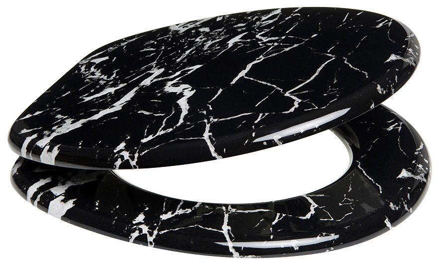 Sanilo WC-Sitz Marmor Schwarz, mit Absenkautomatik günstig online kaufen