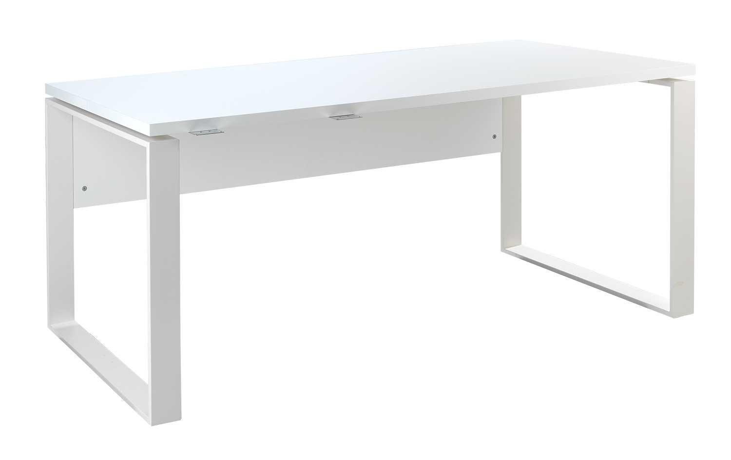 Composad Schreibtisch Computertisch DISEGNO, Weiß, Weiß Hochglanz, 170 x 75 x 80 cm