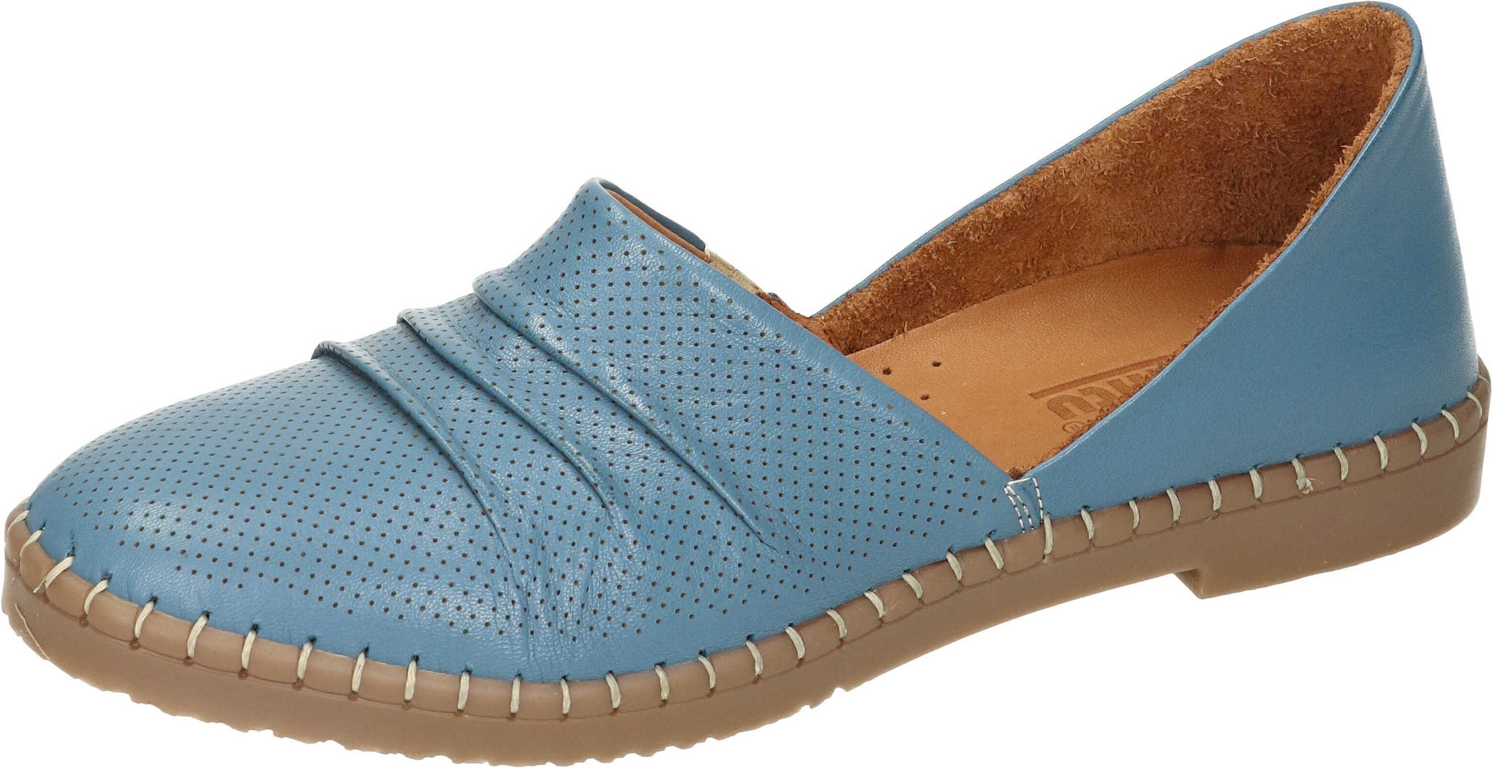 mit Gummizug Slipper blau Manitu Slipper