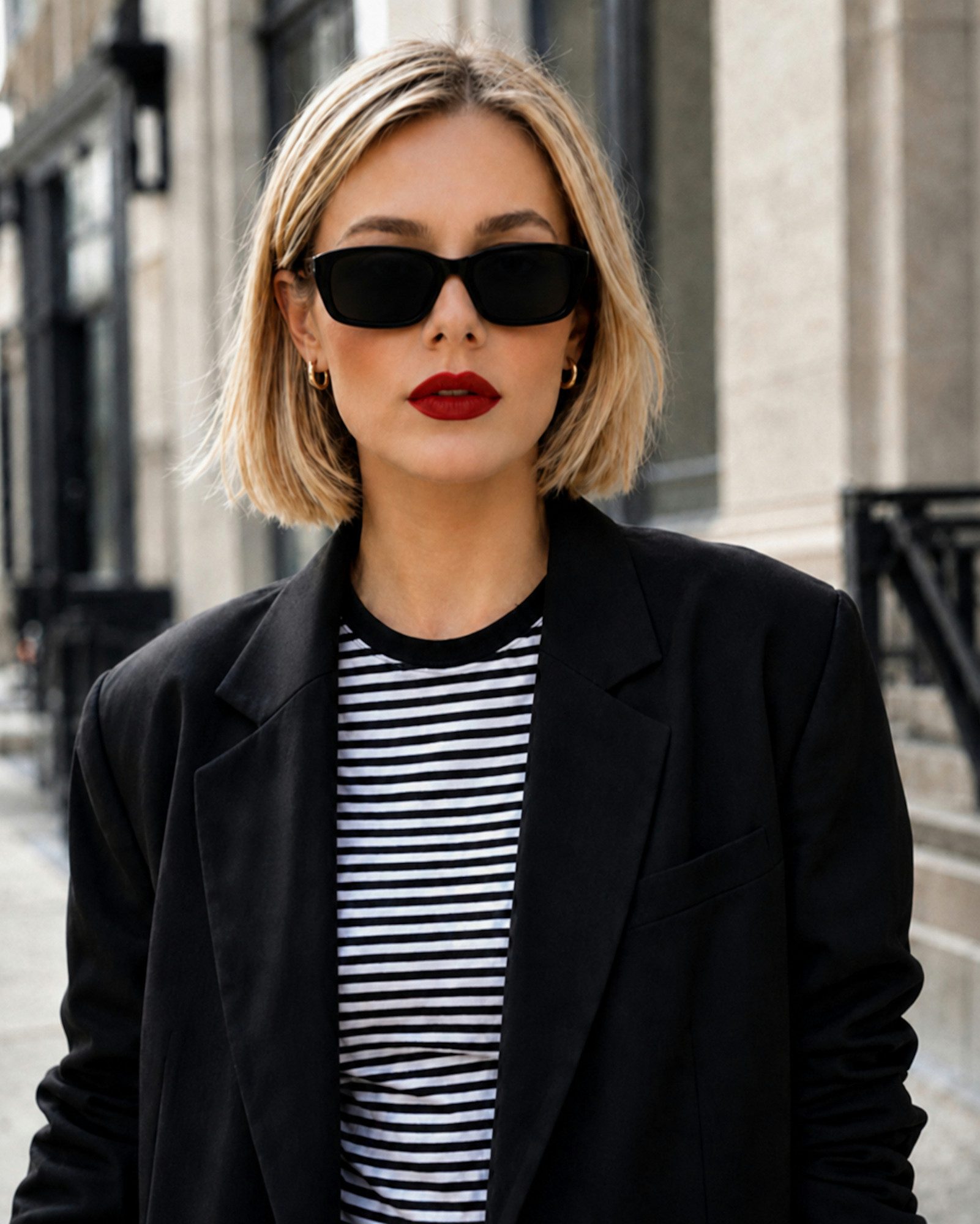 Ella Jonte Sonnenbrille schmale eckige Form UV 400 – moderner, urbaner Style