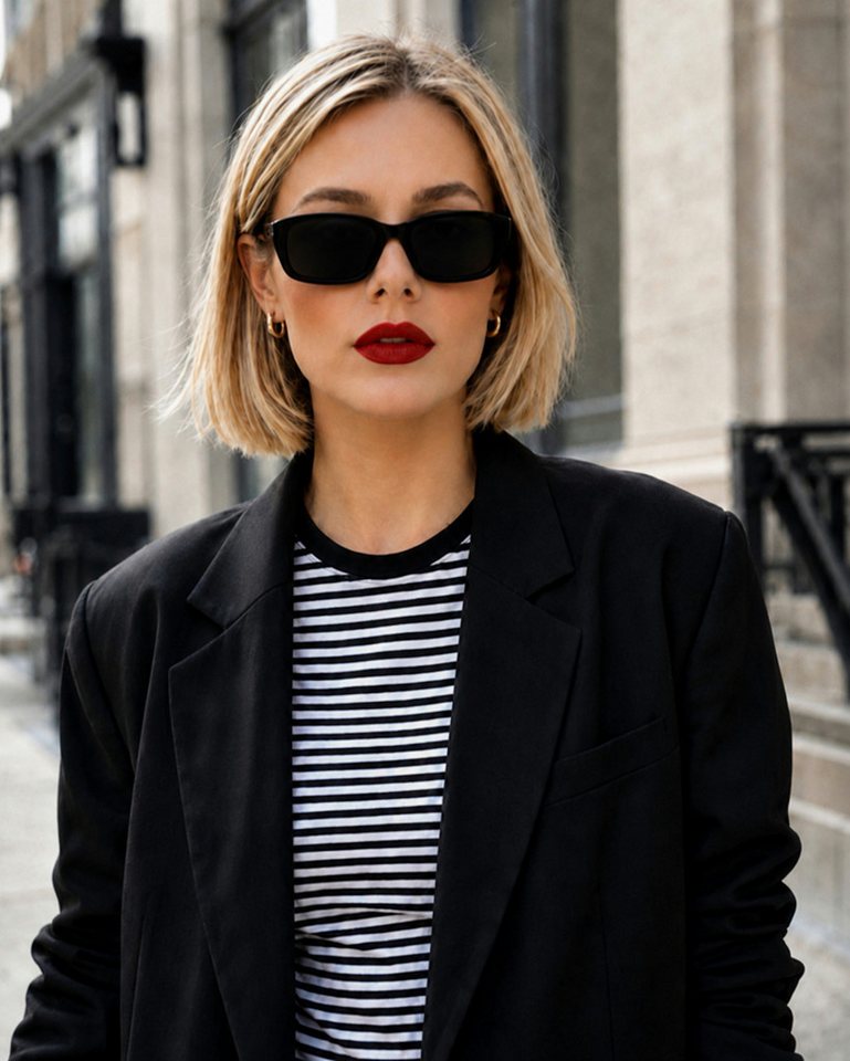 Ella Jonte Sonnenbrille schmale eckige Form UV 400 – moderner, urbaner Style