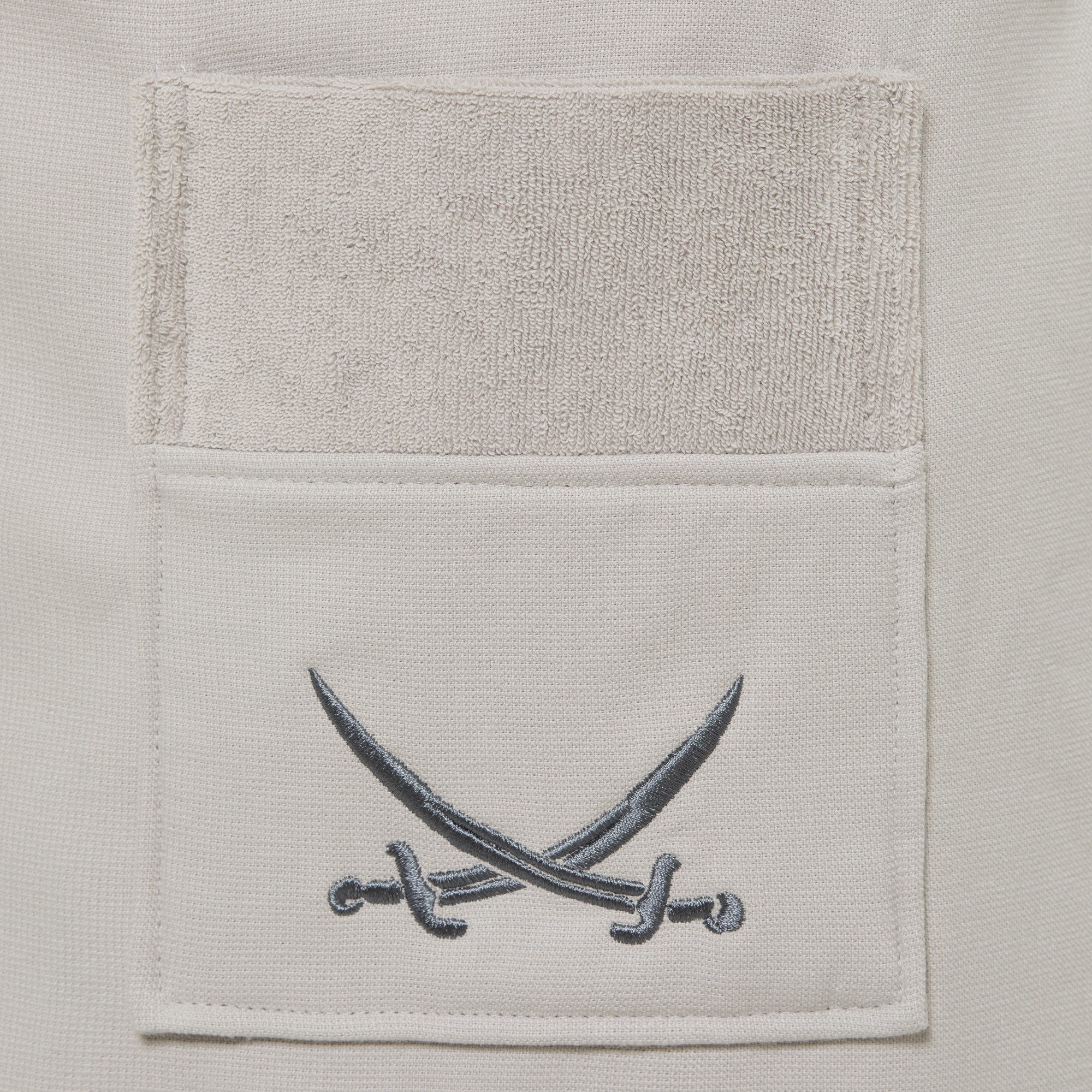 Sansibar Sylt Kilt Sansibar Herren Sauna-Kilt mit bestickter Tasche, 50x145 cm, Baumwolle, Klettverschluss, mit Gummizug am Rücken, Klettverschluss – Bild 3 von 3