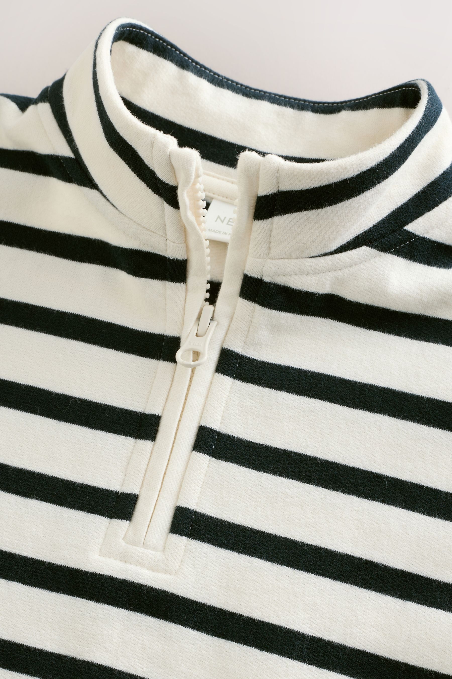 Next Jerseykleid Sweatshirtkleid mit viertellangem Reißverschluss (1-tlg)