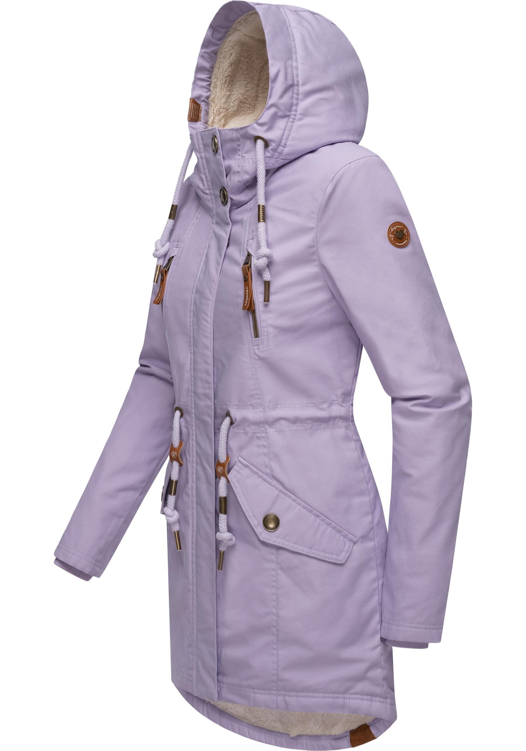 Ragwear Wintermantel "Elsie", stylischer Winterparka mit Kapuze und Teddyfl günstig online kaufen