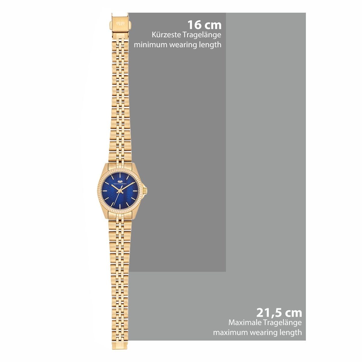 Rhodenwald & Söhne Quarzuhr Cassina gelbgold, mit Edelstahl-Armband