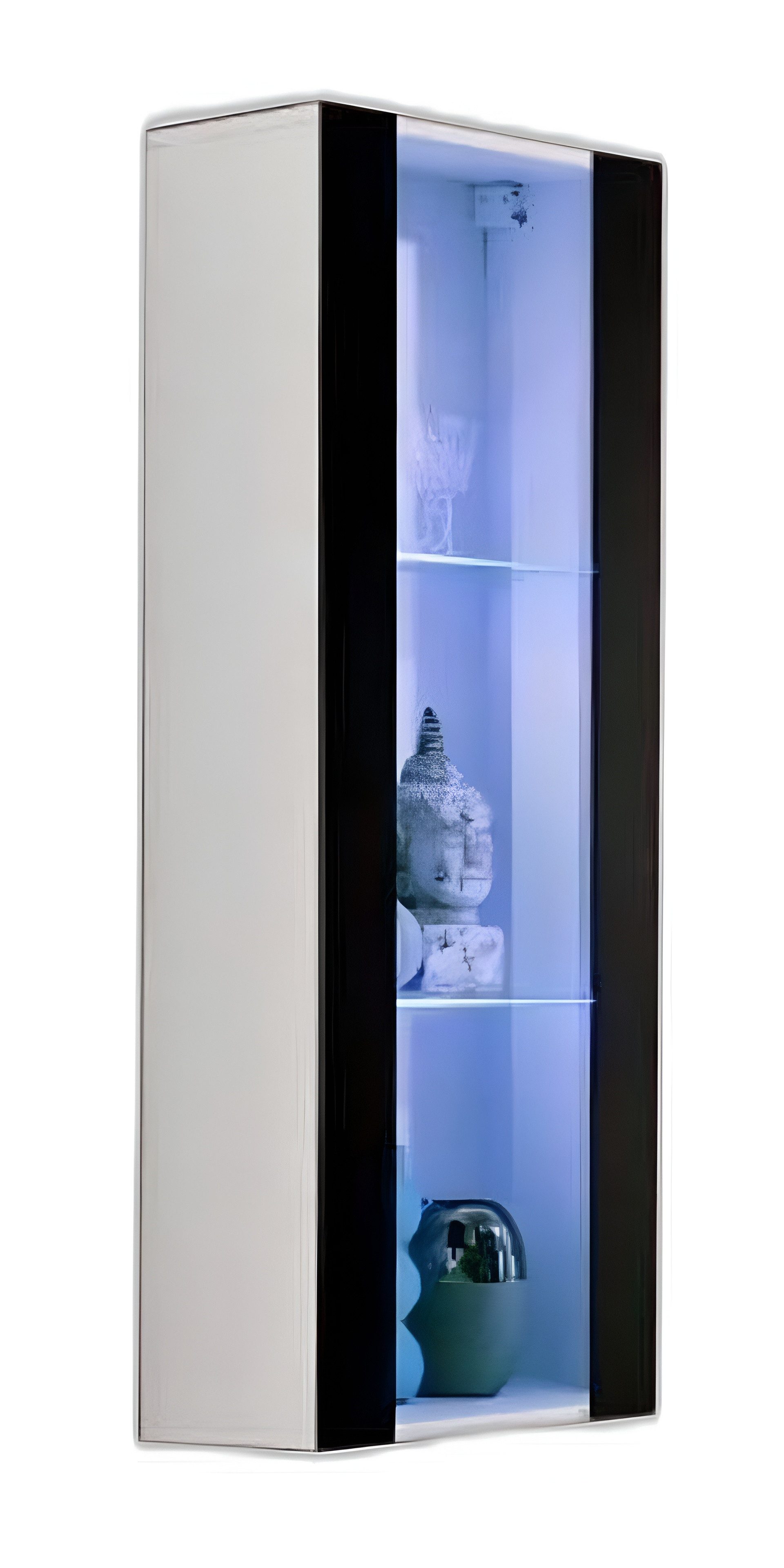 Xlmoebel Hängevitrine Moderne Wandvitrine in Holzoptik mit stilvollem Design (1-St., Hänge Vitrine) Hergestellt in Europa