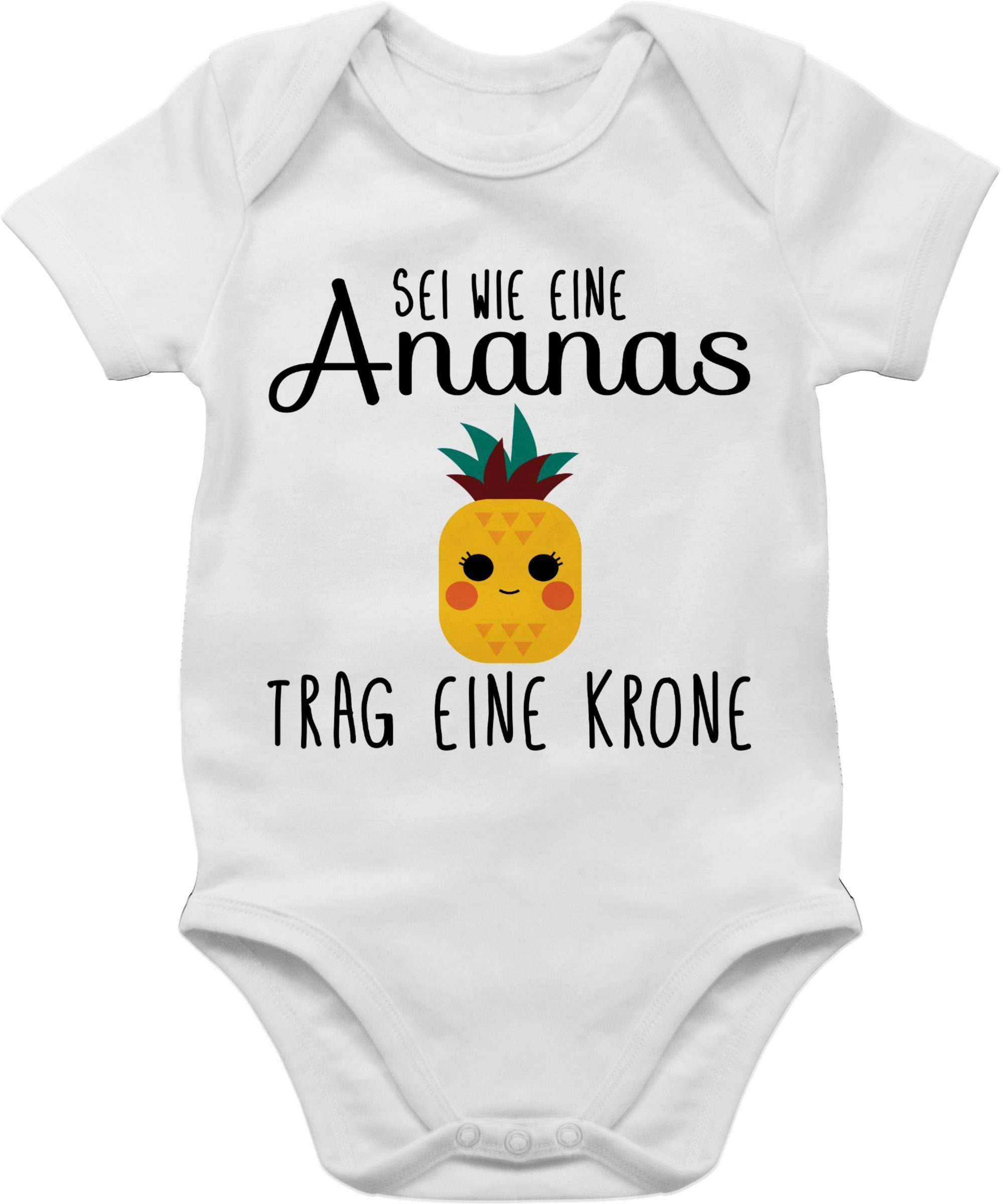 Shirtracer Shirtbody »Sei wie eine Ananas Statement Sprüche Baby